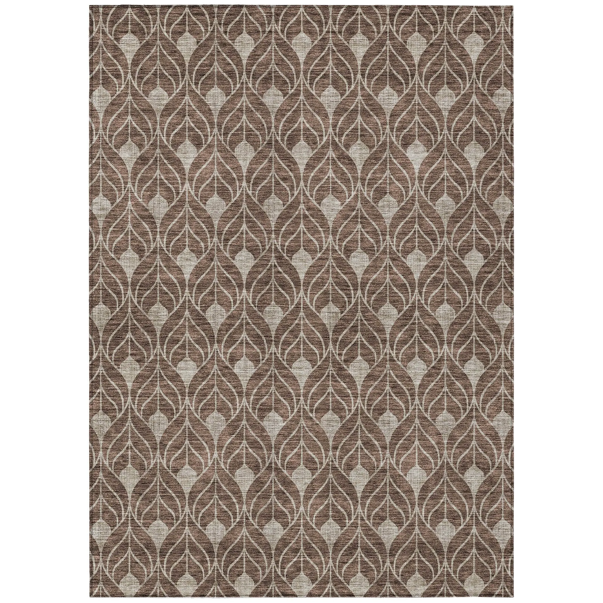 Machine Washable Indoor/ Outdoor Chantille Geo Teardrop Rug