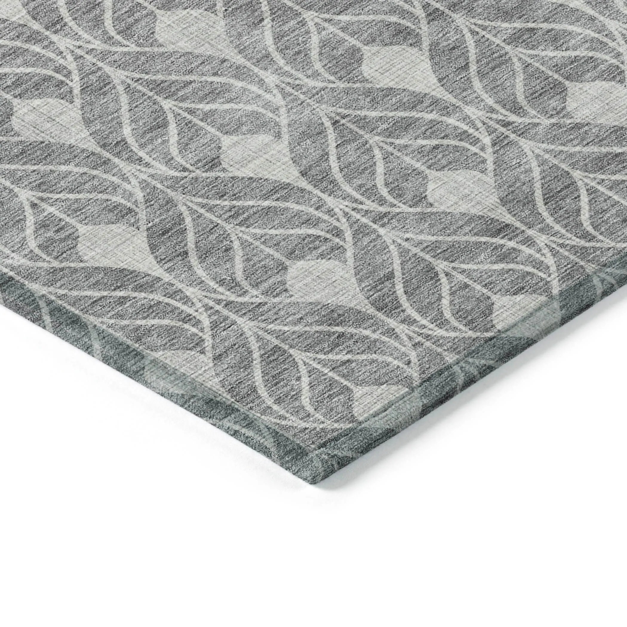 Machine Washable Indoor/ Outdoor Chantille Geo Teardrop Rug