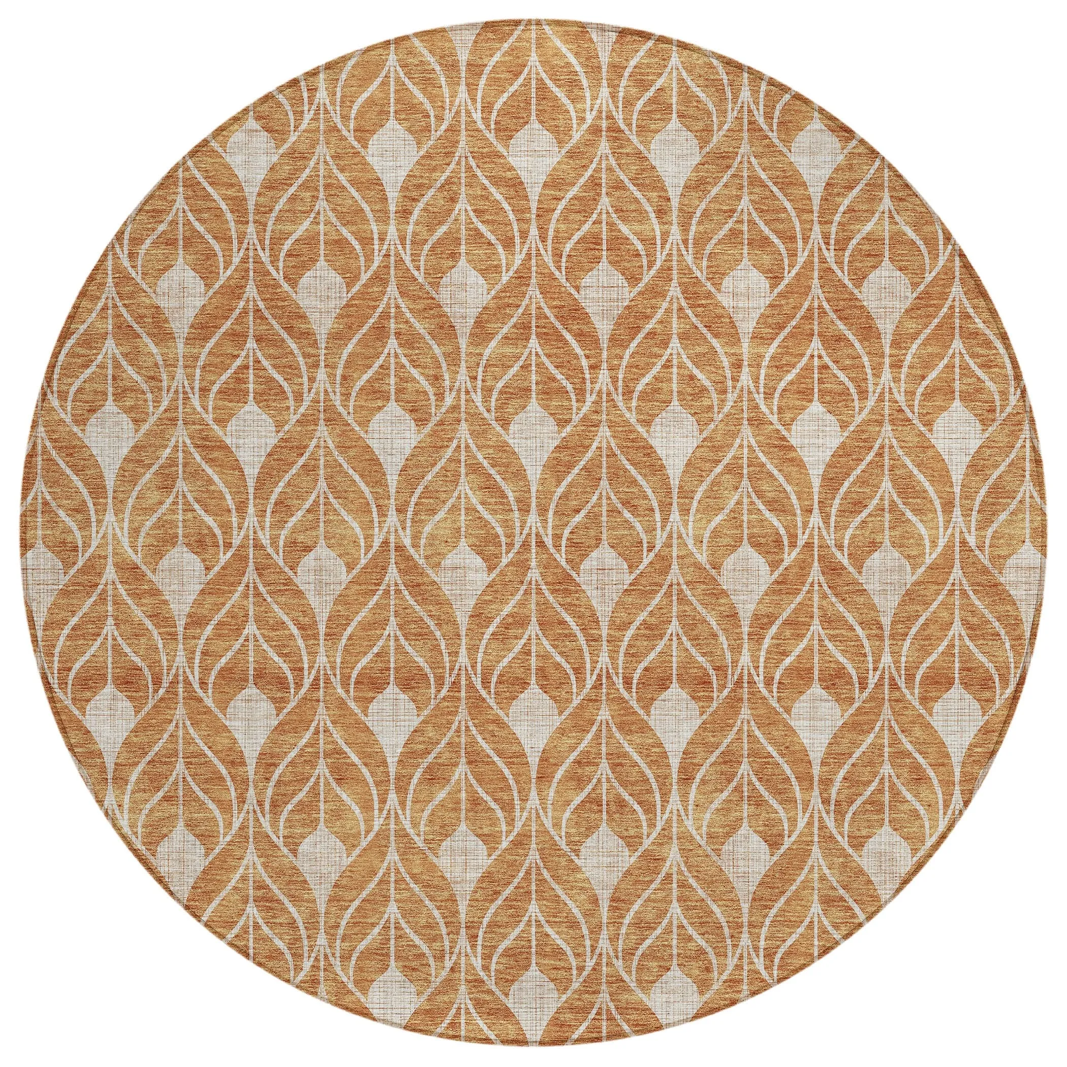Machine Washable Indoor/ Outdoor Chantille Geo Teardrop Rug