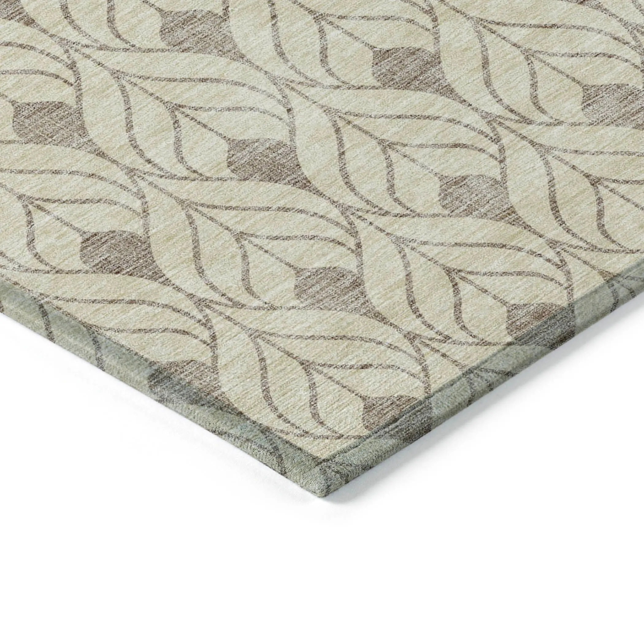 Machine Washable Indoor/ Outdoor Chantille Geo Teardrop Rug