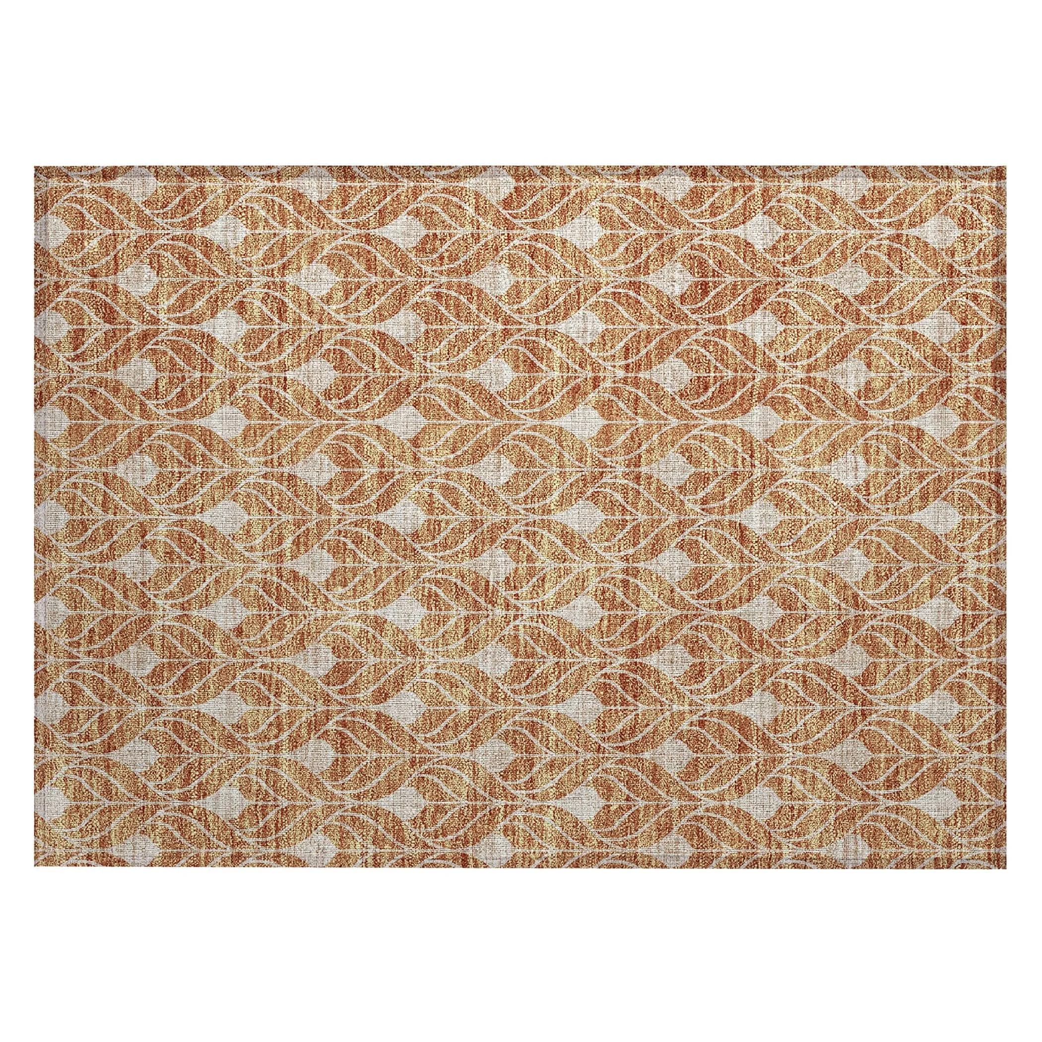 Machine Washable Indoor/ Outdoor Chantille Geo Teardrop Rug