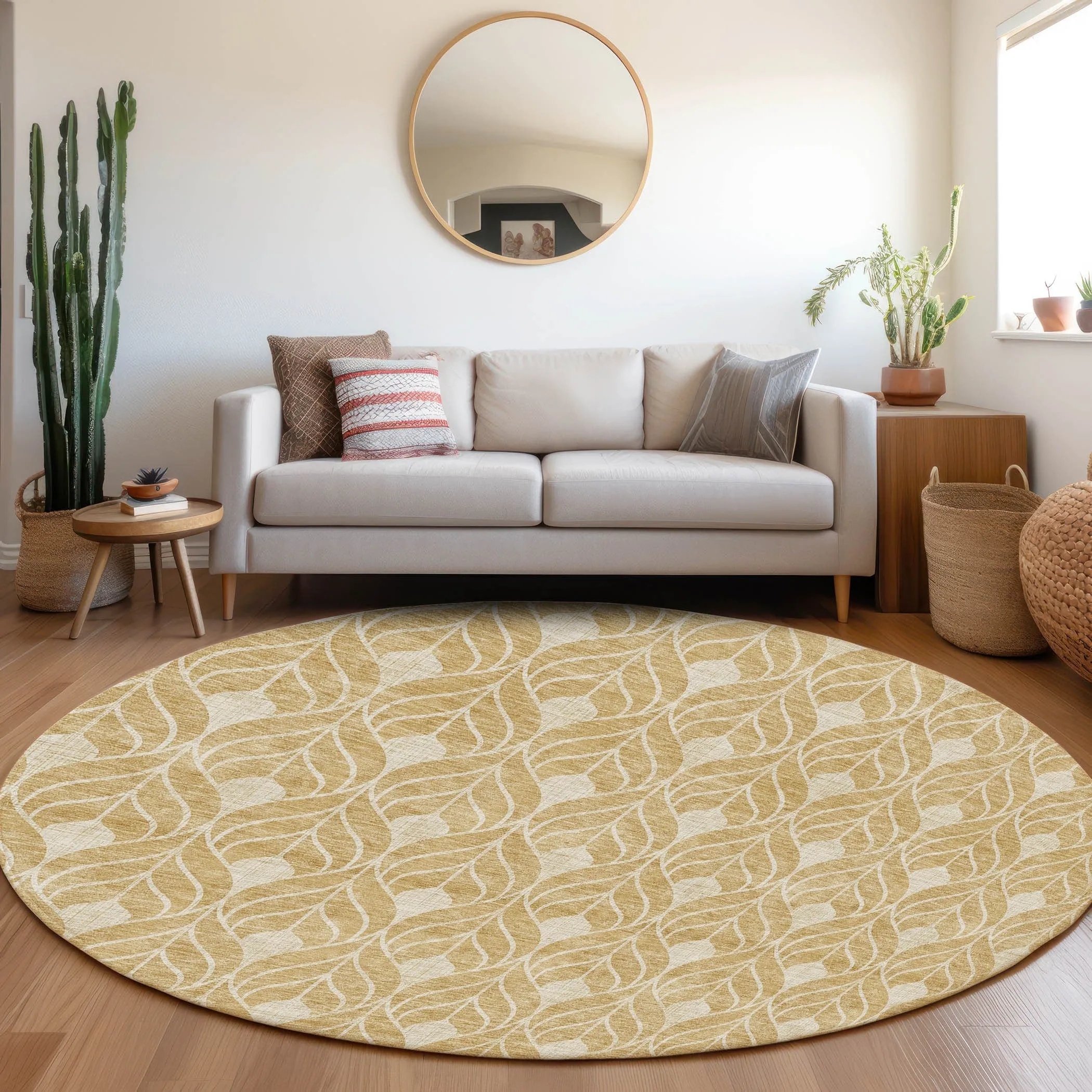 Machine Washable Indoor/ Outdoor Chantille Geo Teardrop Rug