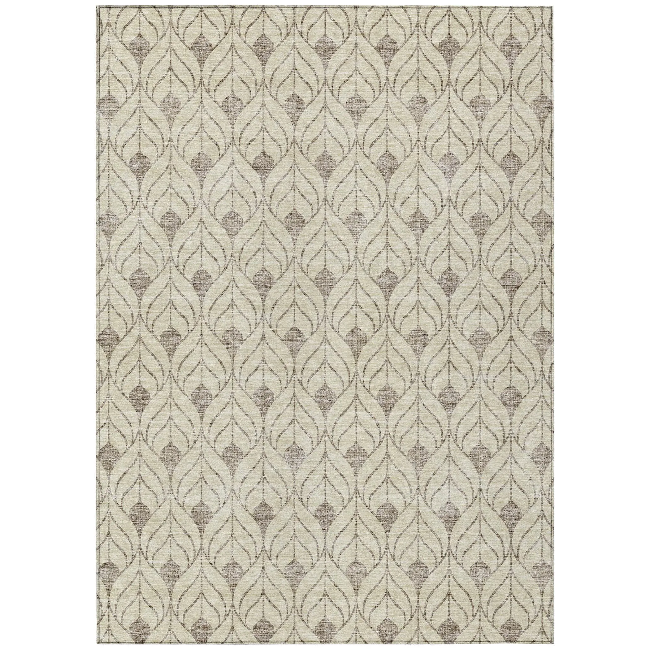 Machine Washable Indoor/ Outdoor Chantille Geo Teardrop Rug