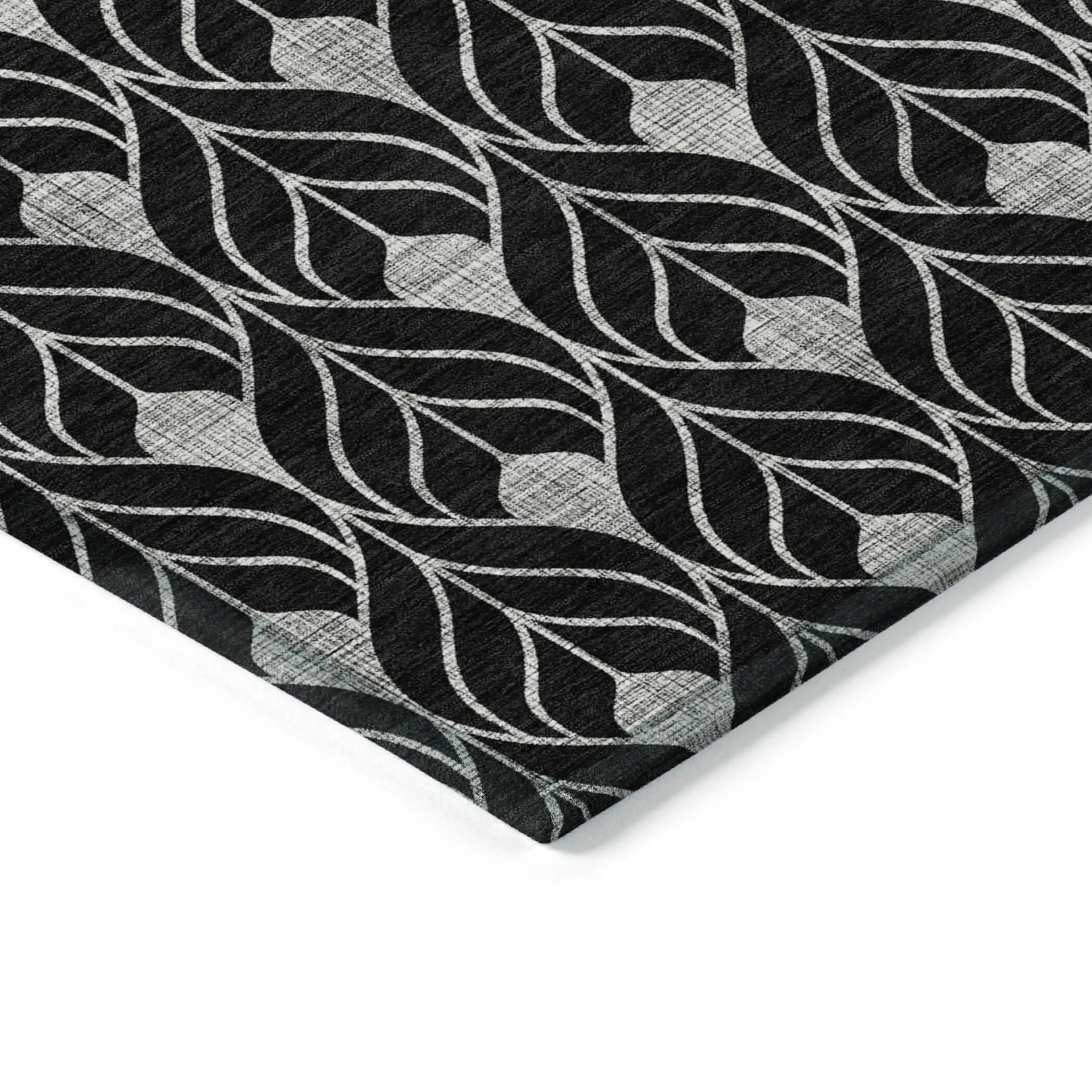 Machine Washable Indoor/ Outdoor Chantille Geo Teardrop Rug