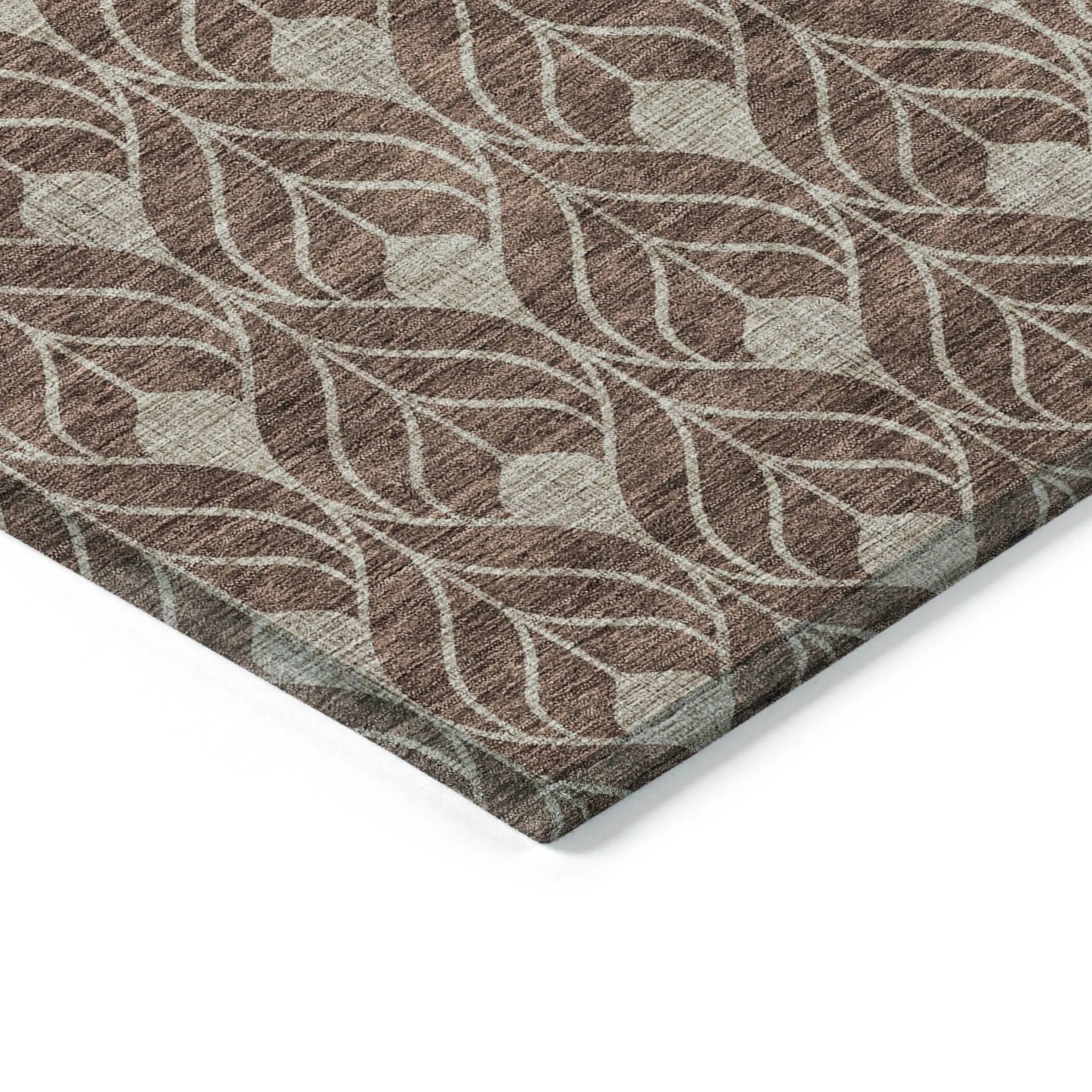 Machine Washable Indoor/ Outdoor Chantille Geo Teardrop Rug