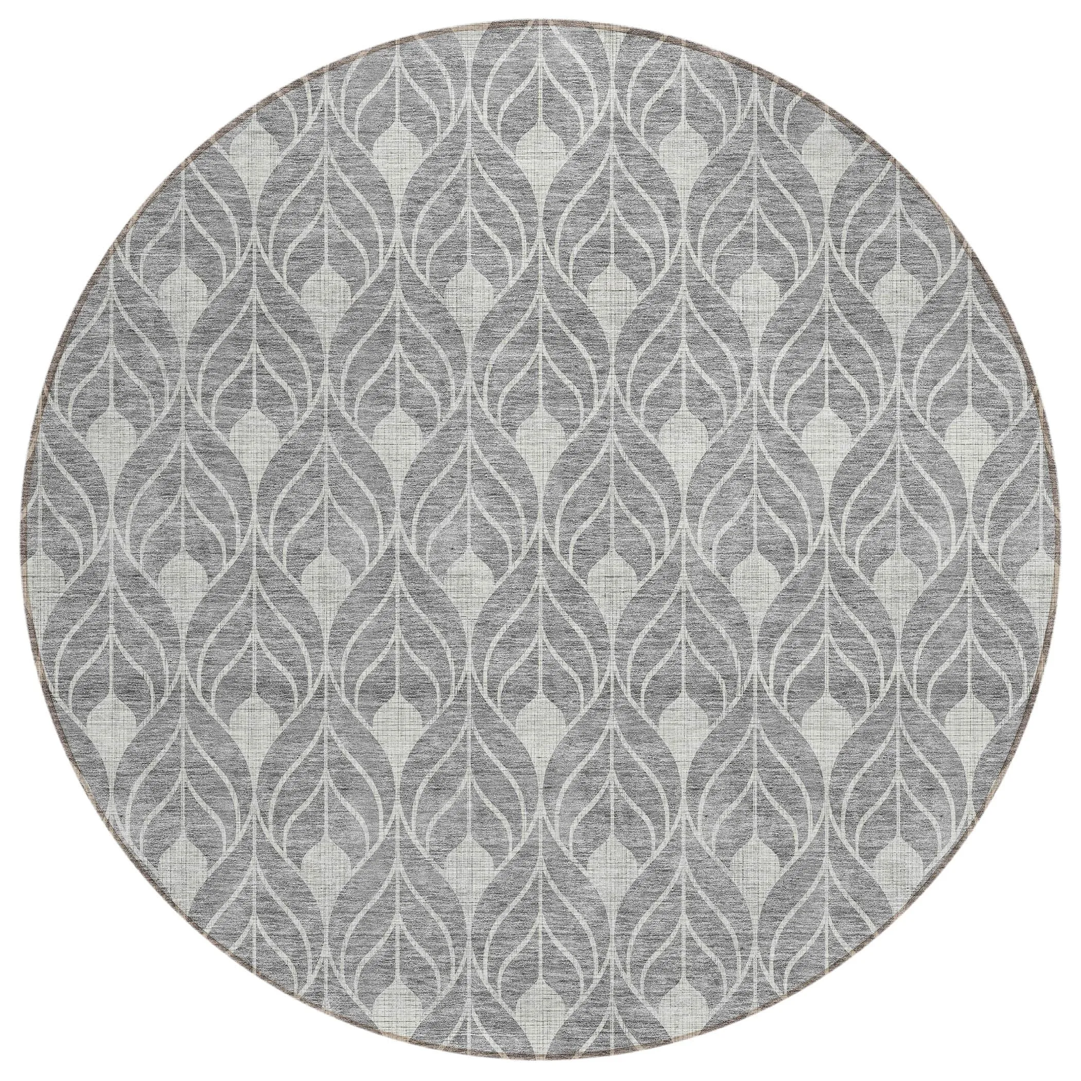 Machine Washable Indoor/ Outdoor Chantille Geo Teardrop Rug
