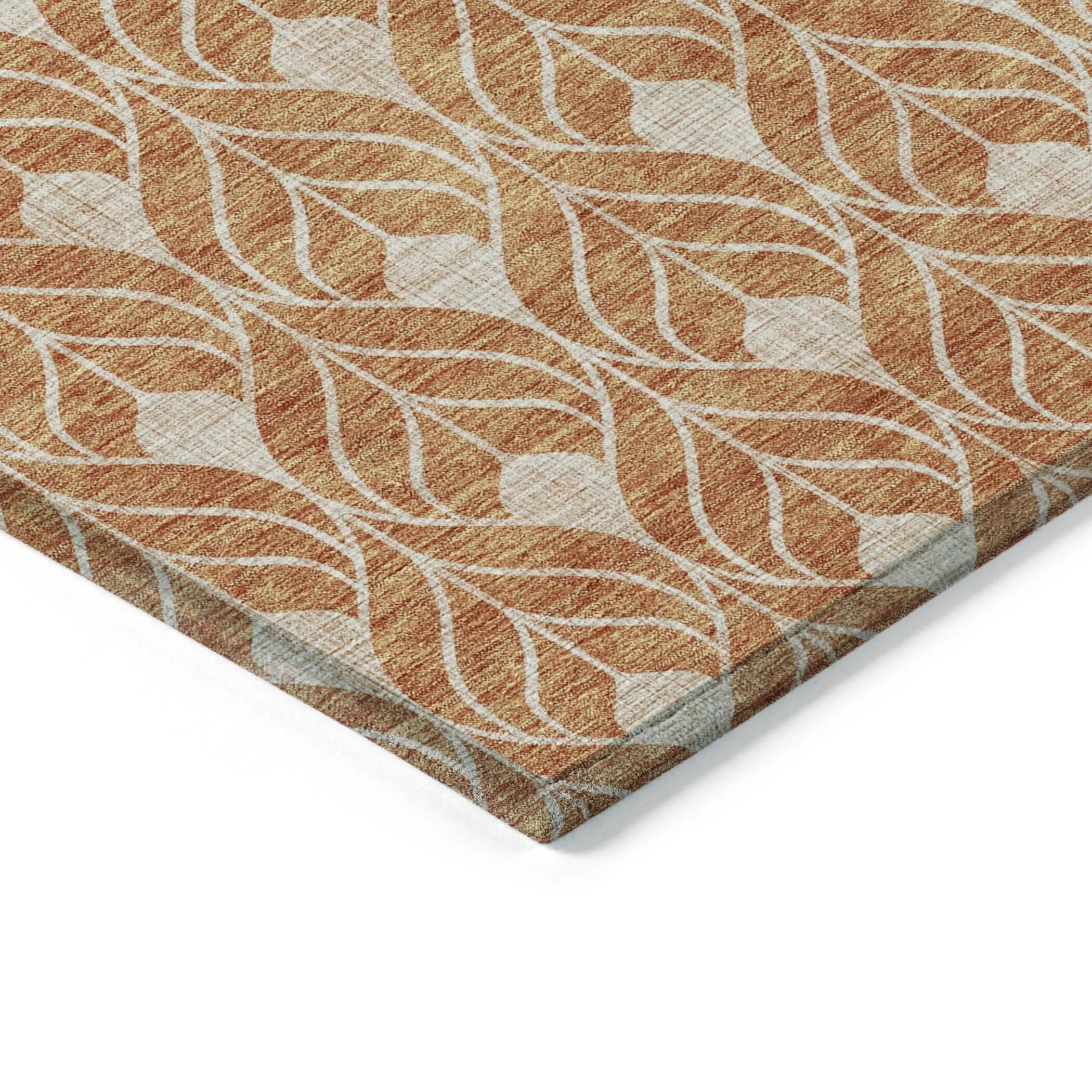 Machine Washable Indoor/ Outdoor Chantille Geo Teardrop Rug