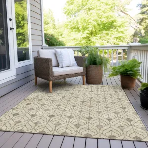 Machine Washable Indoor/ Outdoor Chantille Geo Teardrop Rug