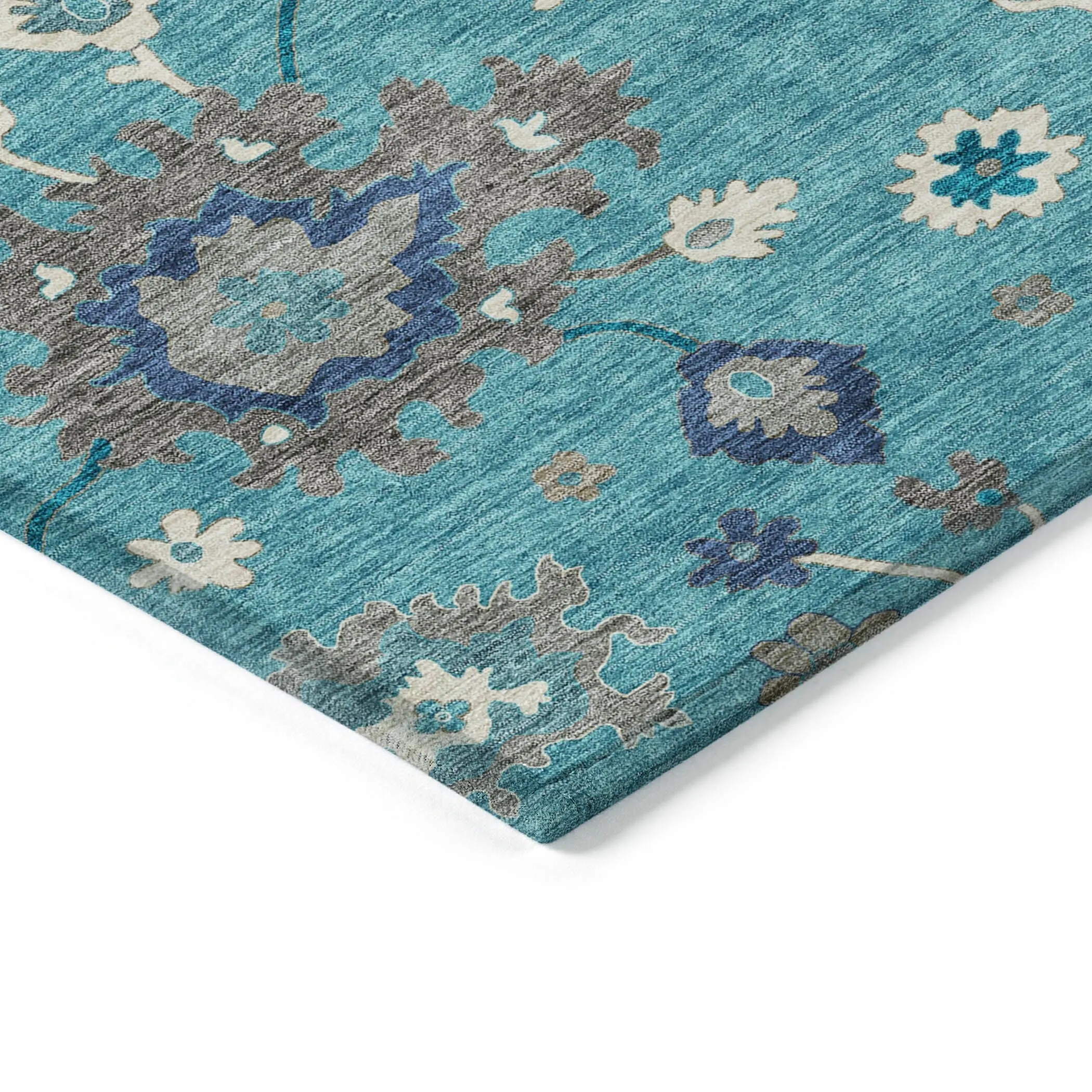 Machine Washable Indoor/ Outdoor Chantille Kashan Traditonal Rug