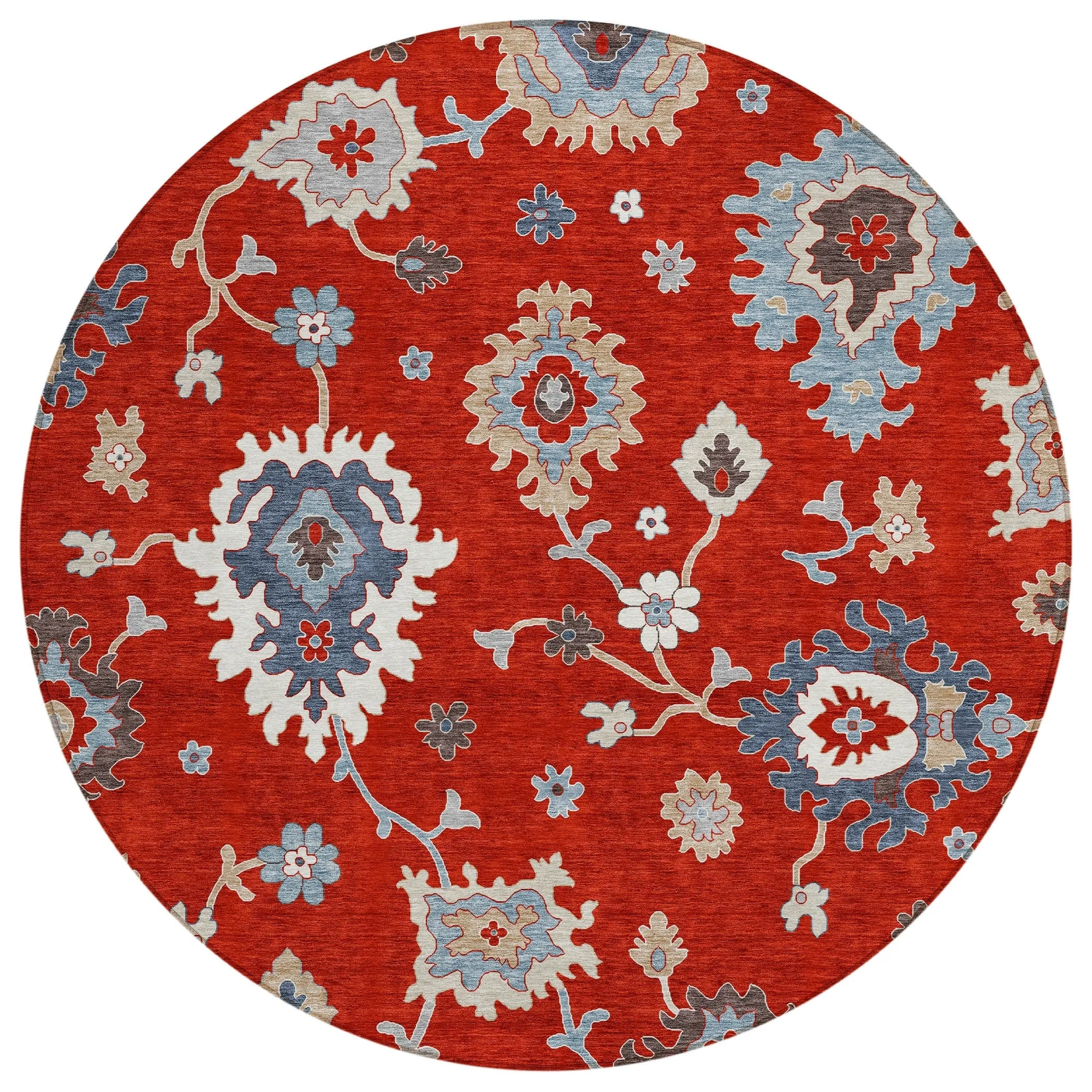 Machine Washable Indoor/ Outdoor Chantille Kashan Traditonal Rug
