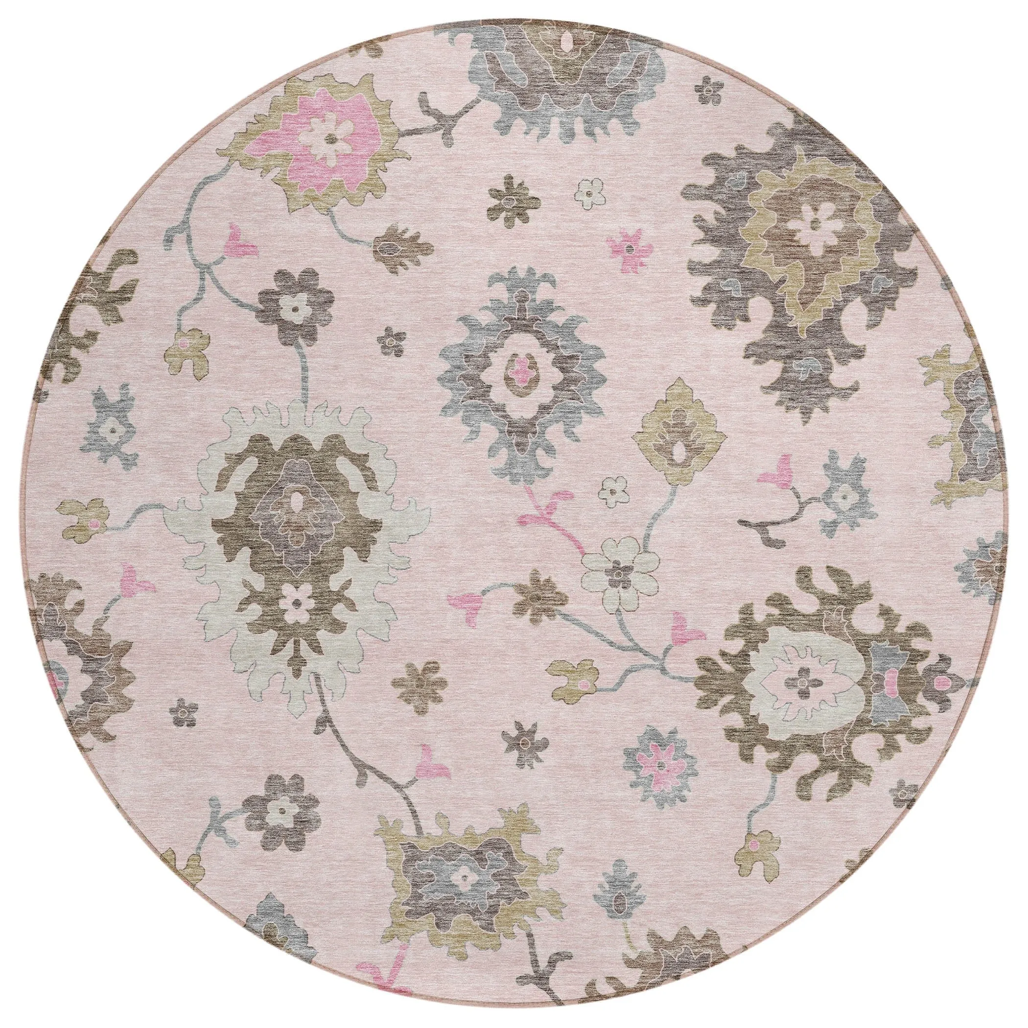 Machine Washable Indoor/ Outdoor Chantille Kashan Traditonal Rug