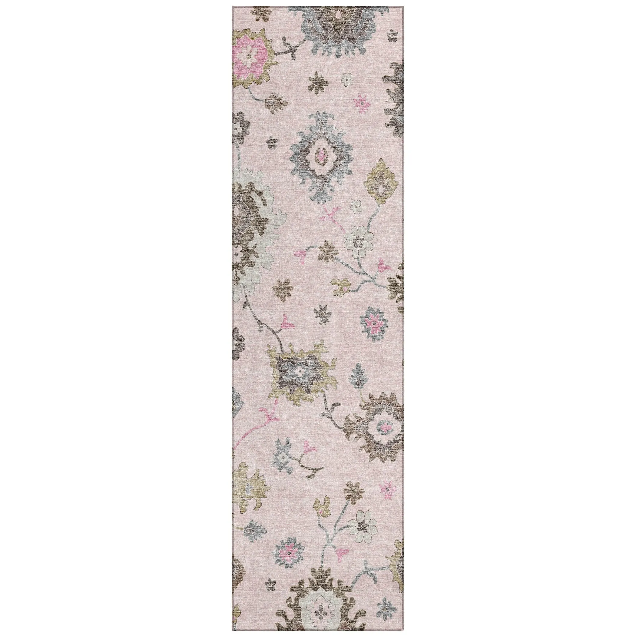 Machine Washable Indoor/ Outdoor Chantille Kashan Traditonal Rug