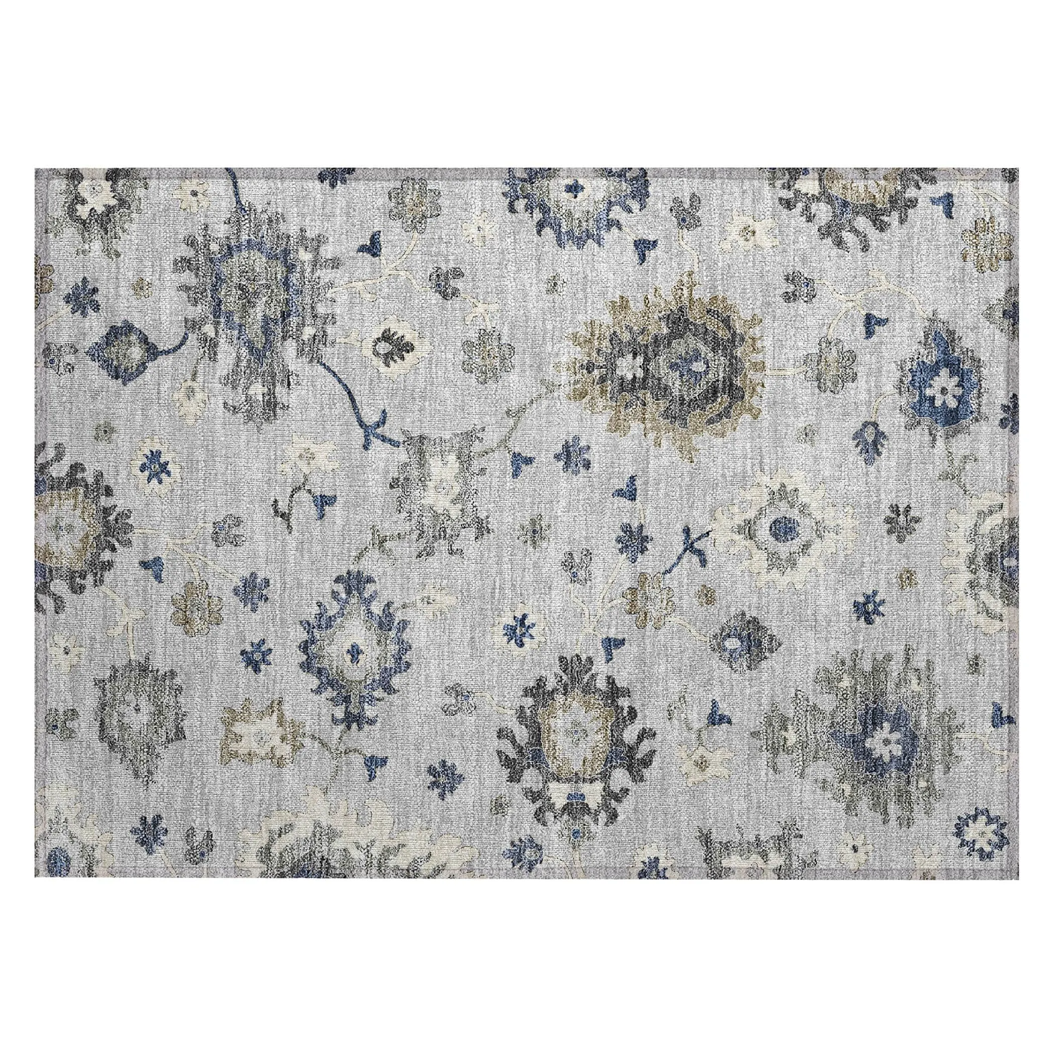 Machine Washable Indoor/ Outdoor Chantille Kashan Traditonal Rug