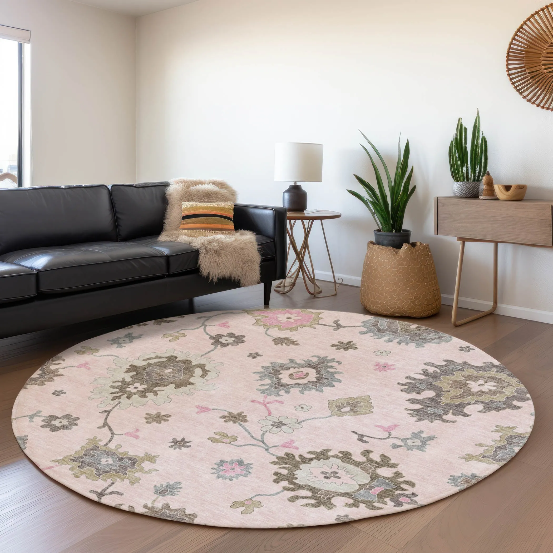 Machine Washable Indoor/ Outdoor Chantille Kashan Traditonal Rug