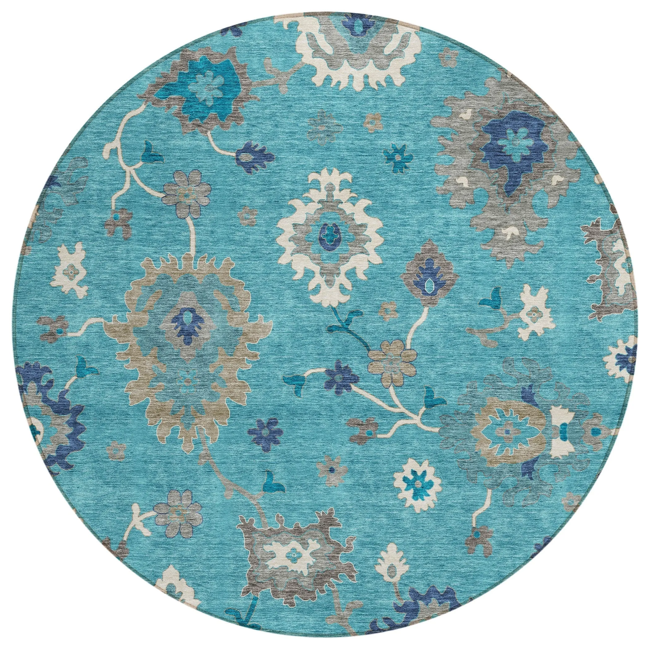 Machine Washable Indoor/ Outdoor Chantille Kashan Traditonal Rug