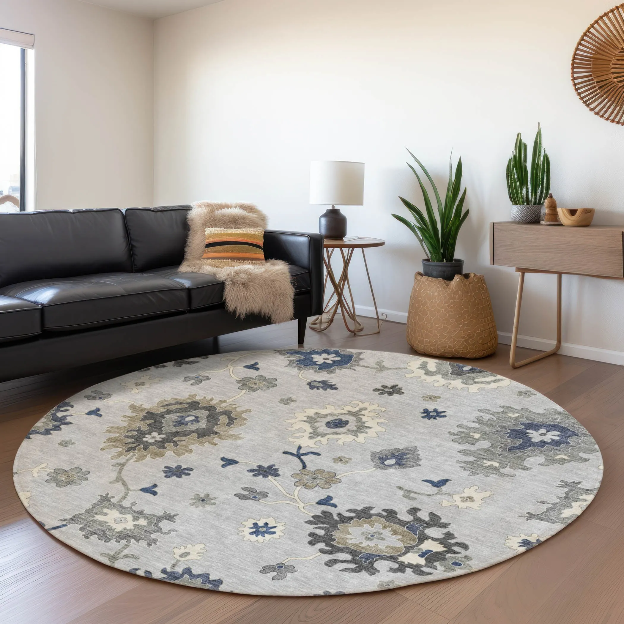 Machine Washable Indoor/ Outdoor Chantille Kashan Traditonal Rug