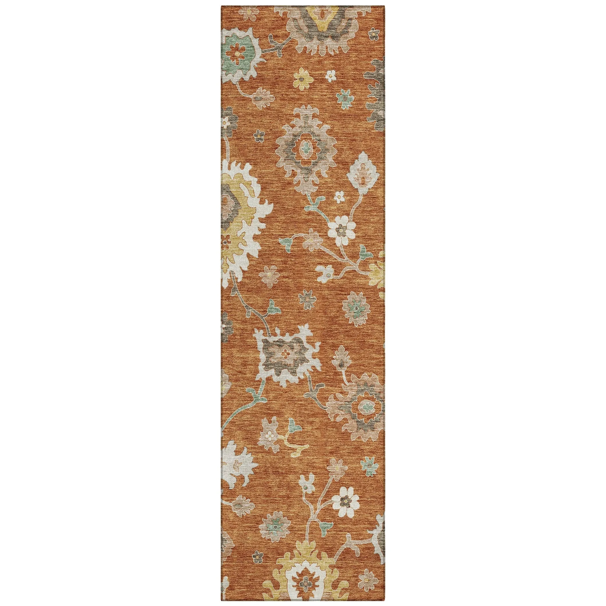 Machine Washable Indoor/ Outdoor Chantille Kashan Traditonal Rug