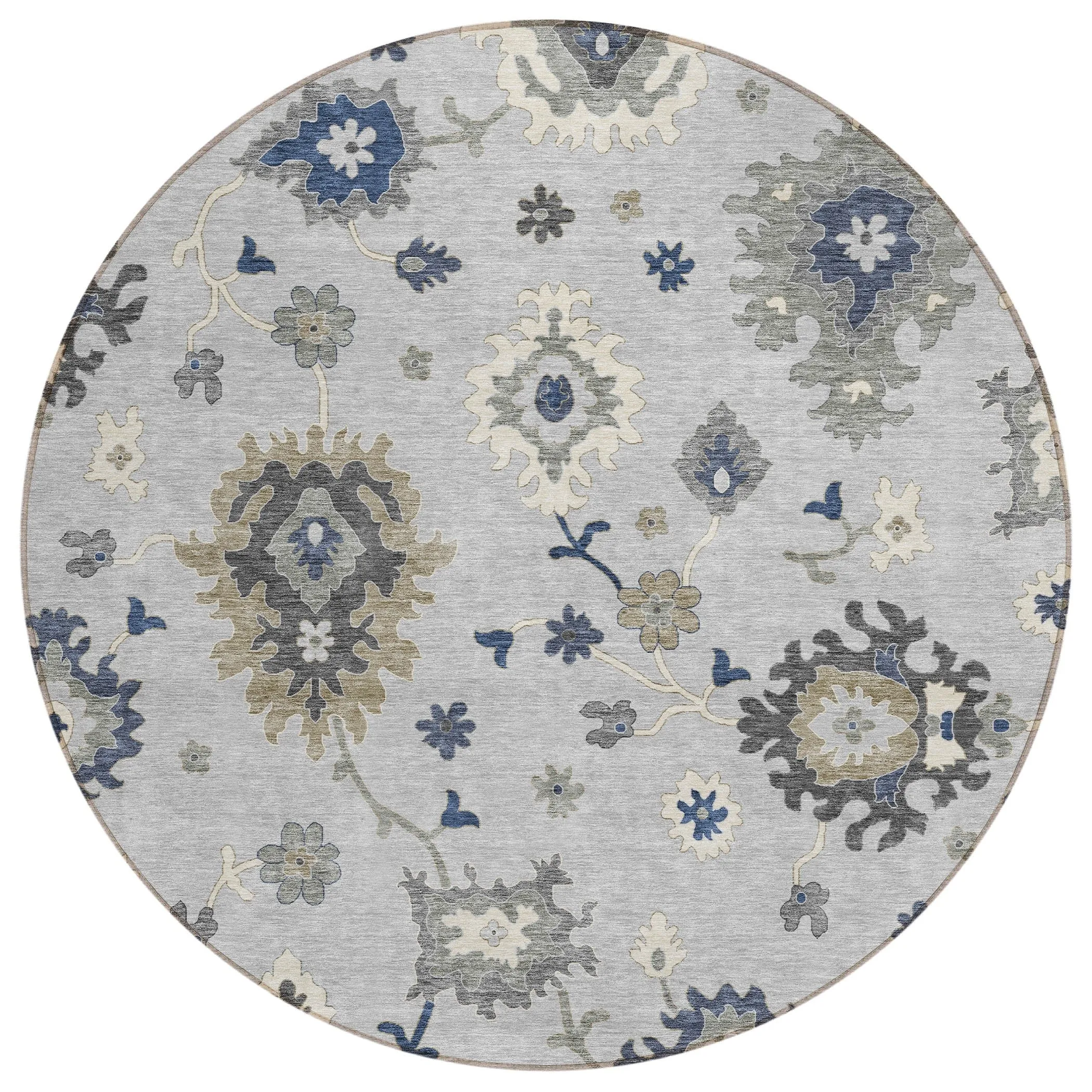 Machine Washable Indoor/ Outdoor Chantille Kashan Traditonal Rug
