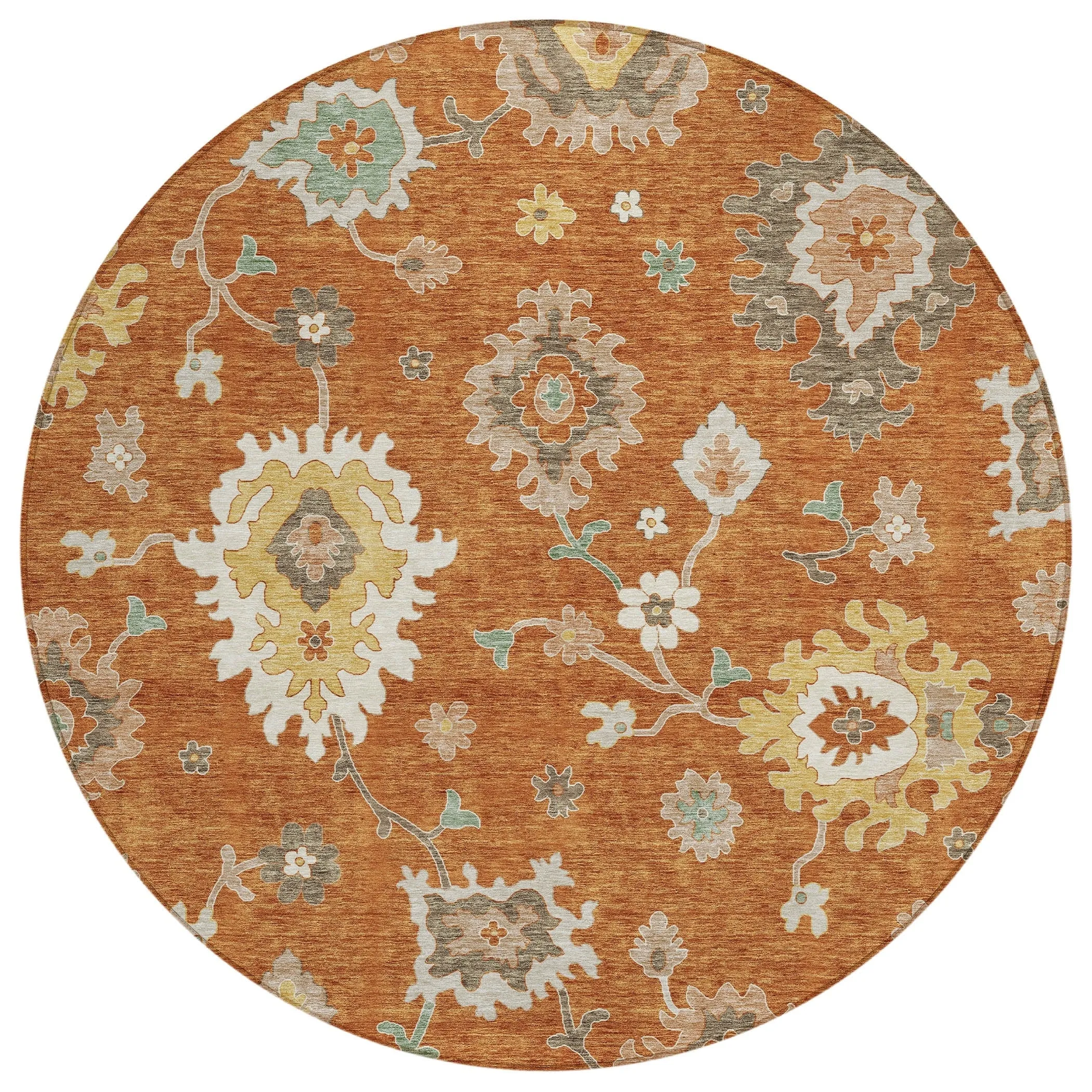 Machine Washable Indoor/ Outdoor Chantille Kashan Traditonal Rug