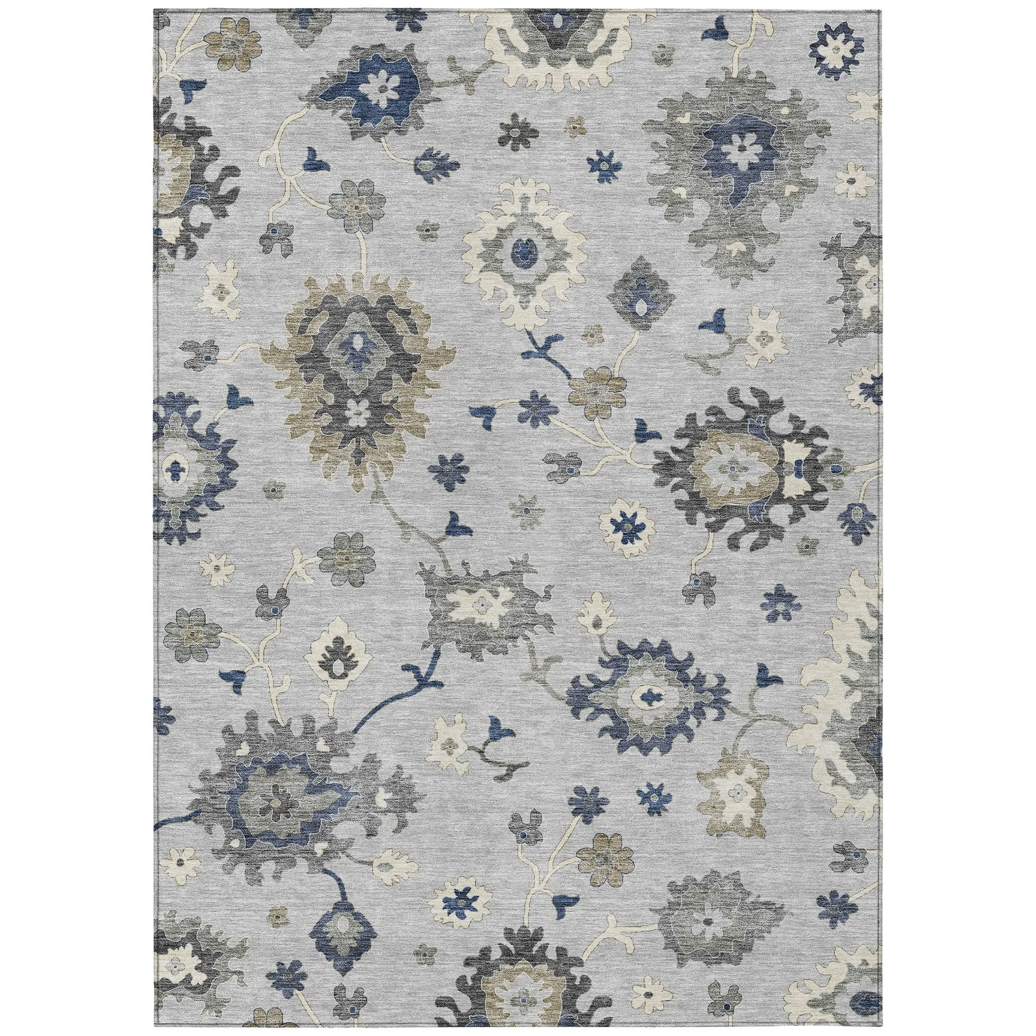 Machine Washable Indoor/ Outdoor Chantille Kashan Traditonal Rug