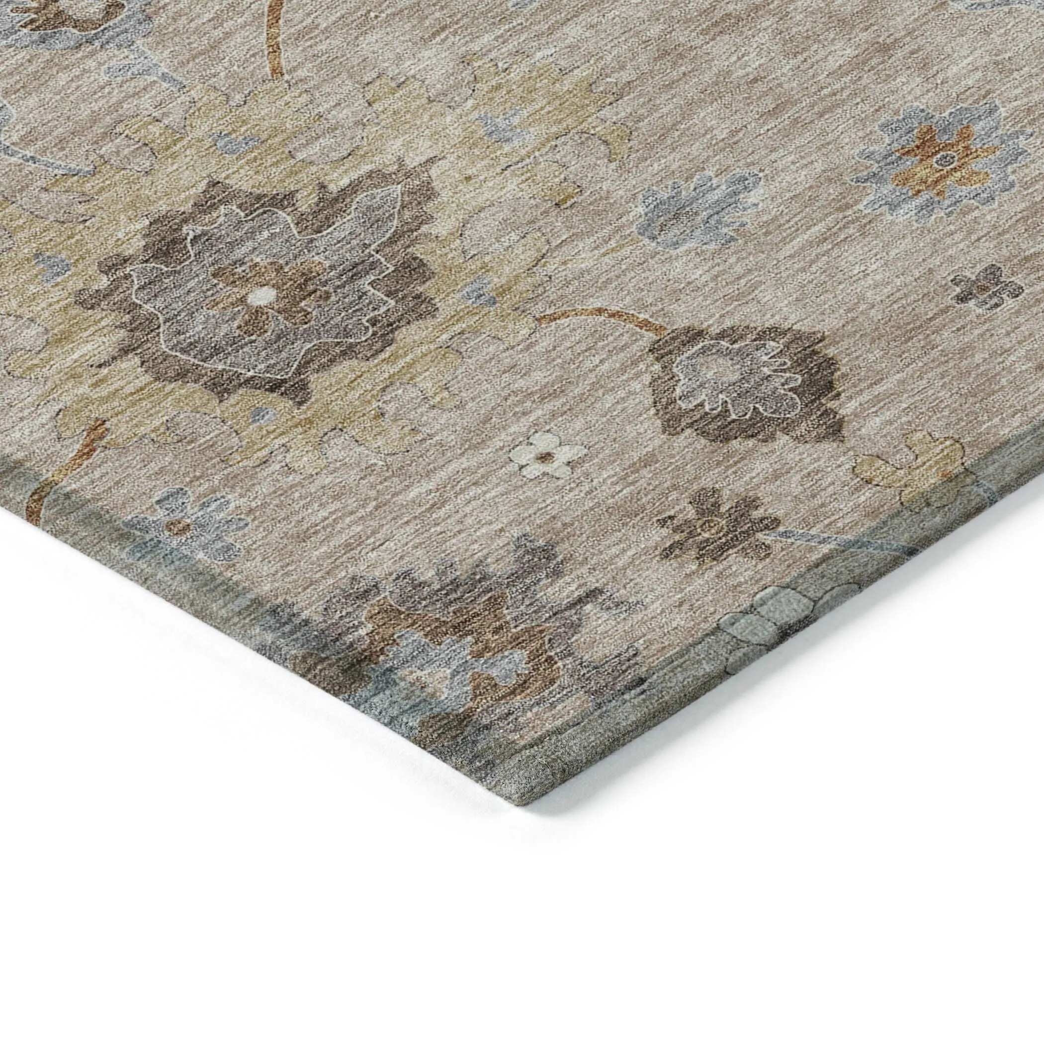 Machine Washable Indoor/ Outdoor Chantille Kashan Traditonal Rug