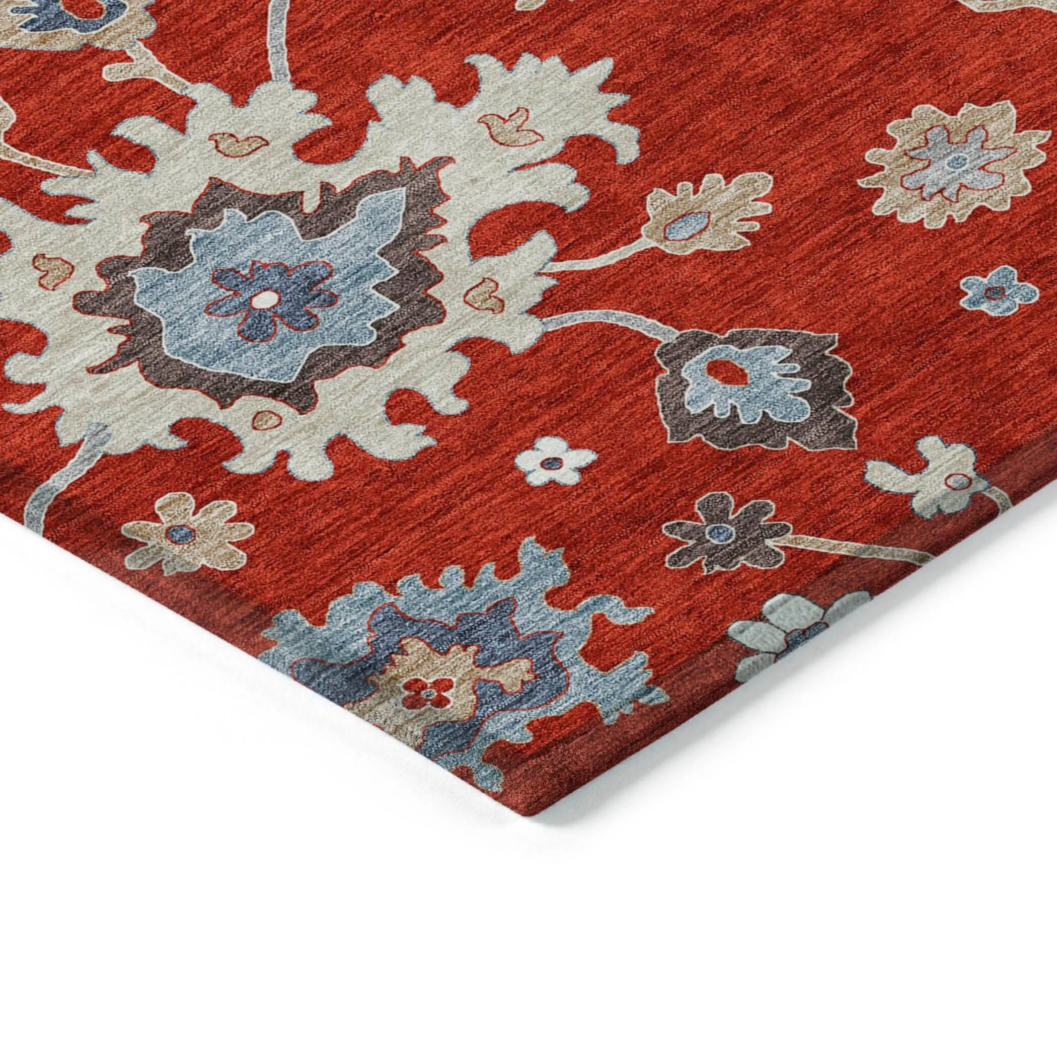 Machine Washable Indoor/ Outdoor Chantille Kashan Traditonal Rug