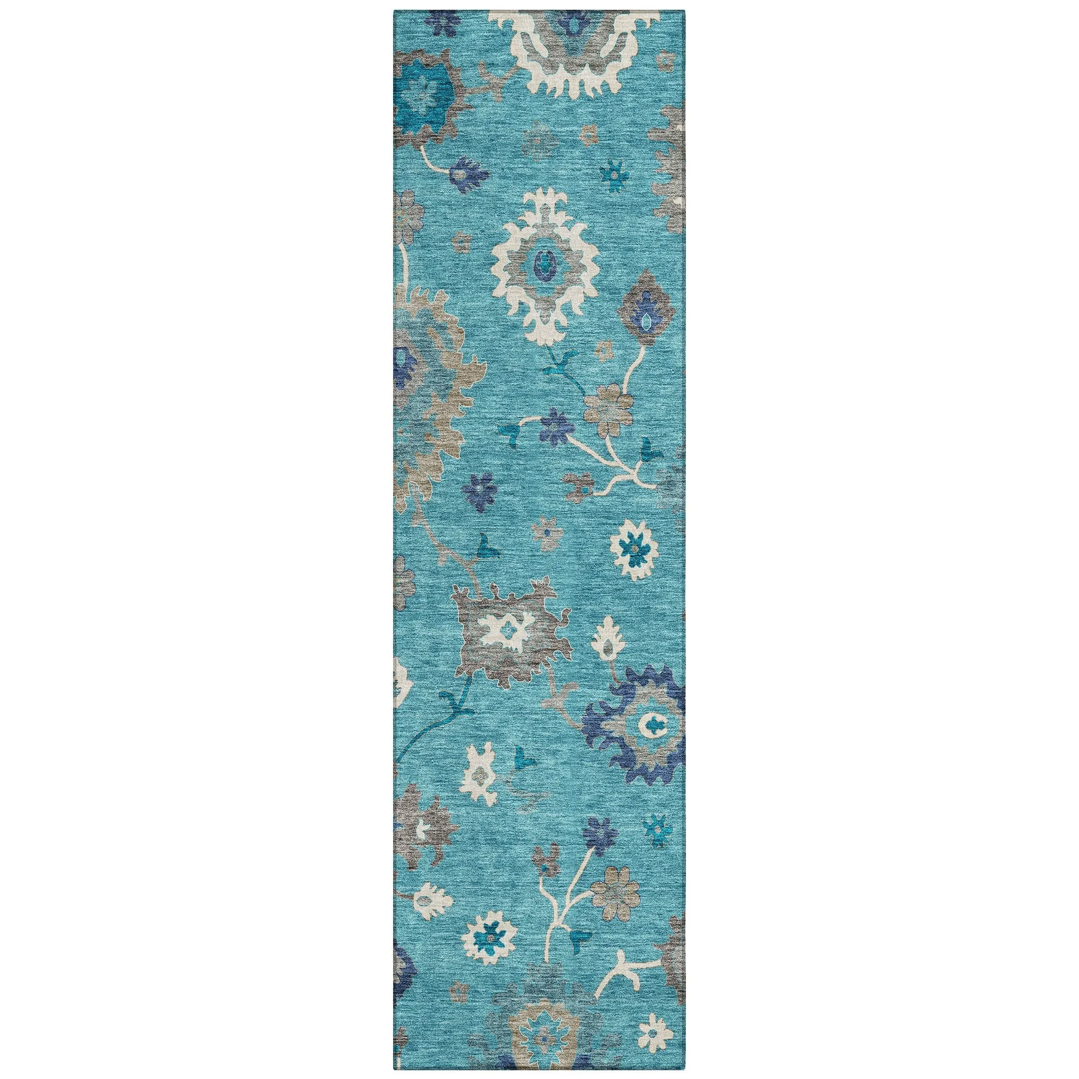 Machine Washable Indoor/ Outdoor Chantille Kashan Traditonal Rug