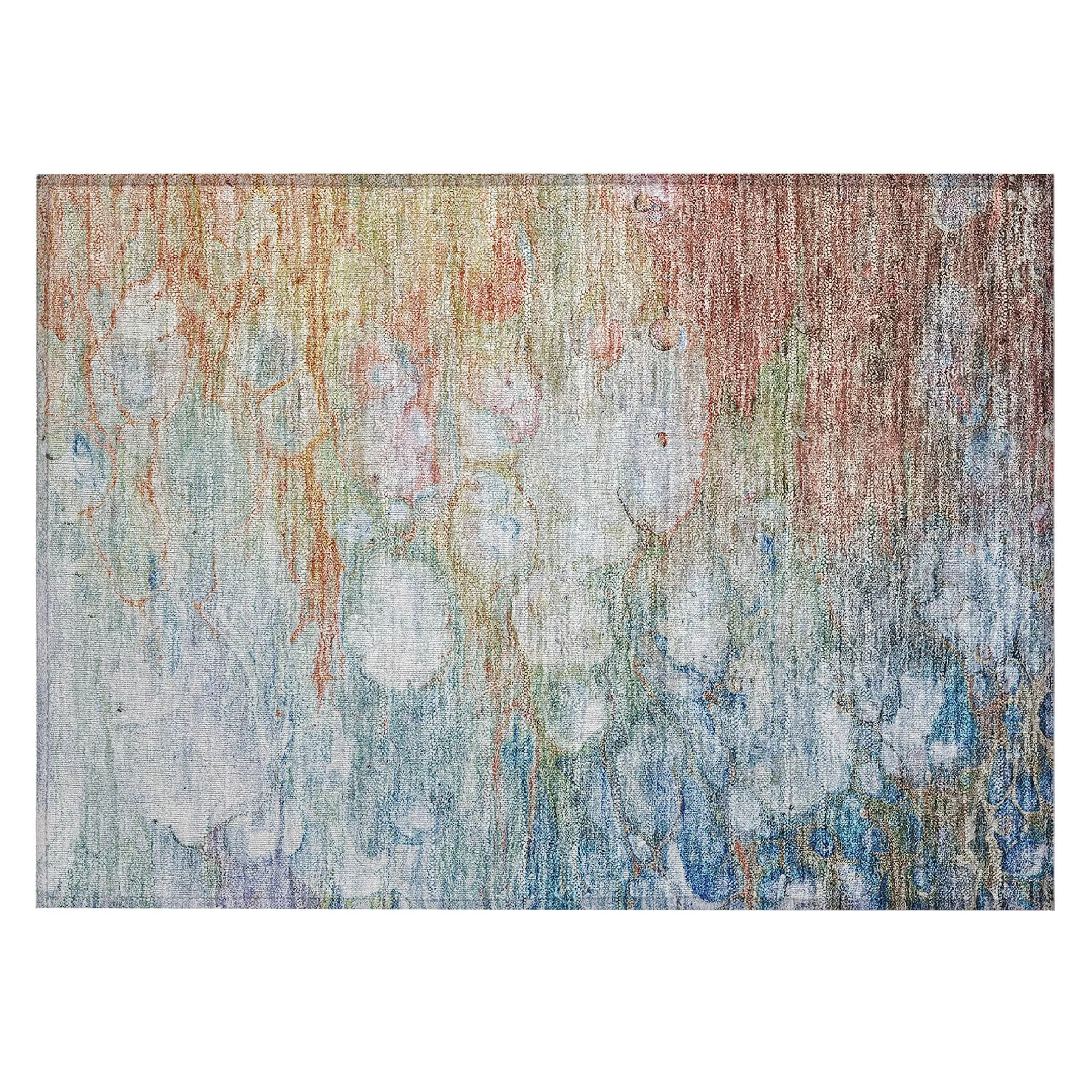 Machine Washable Indoor/ Outdoor Chantille Modern Abstract Rug