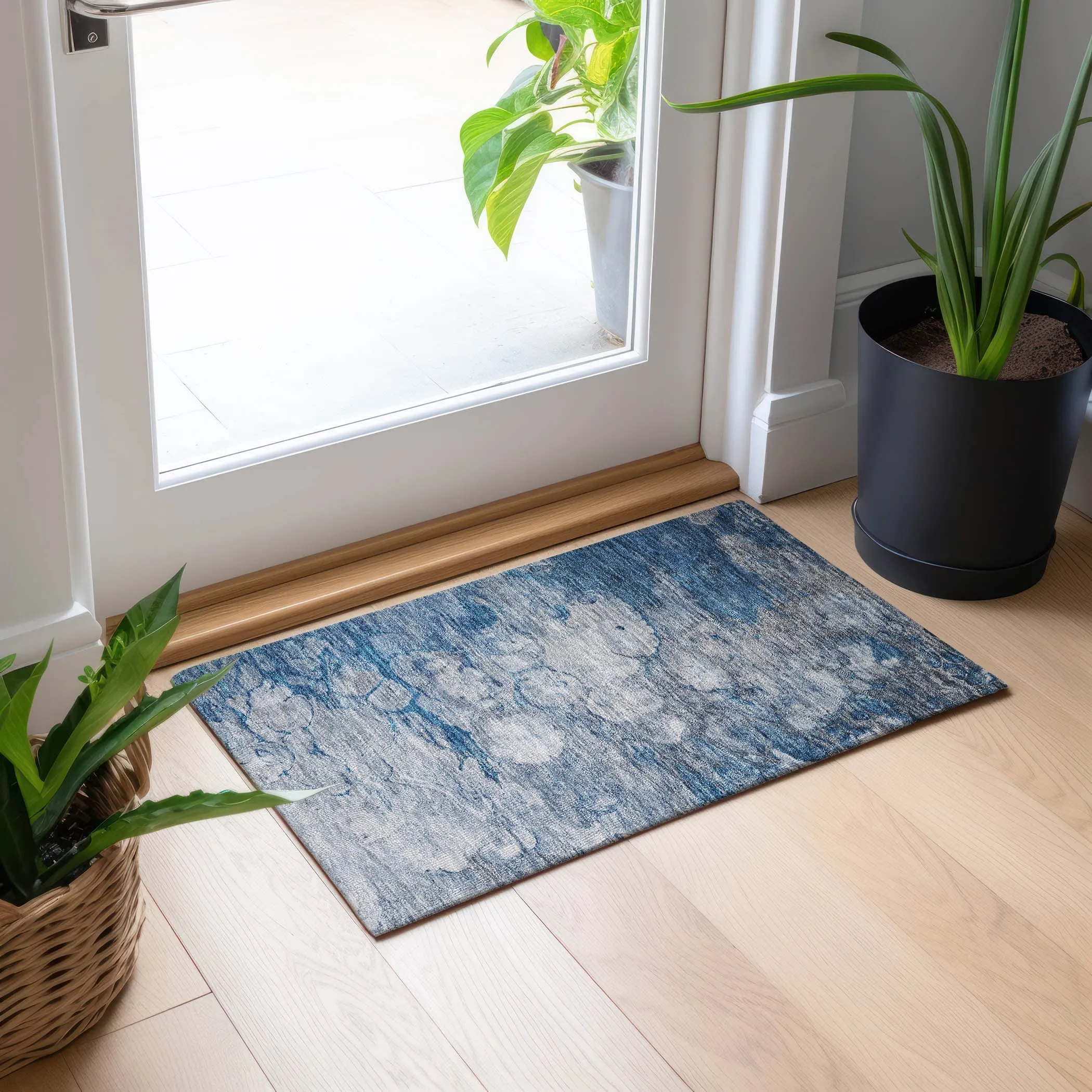 Machine Washable Indoor/ Outdoor Chantille Modern Abstract Rug