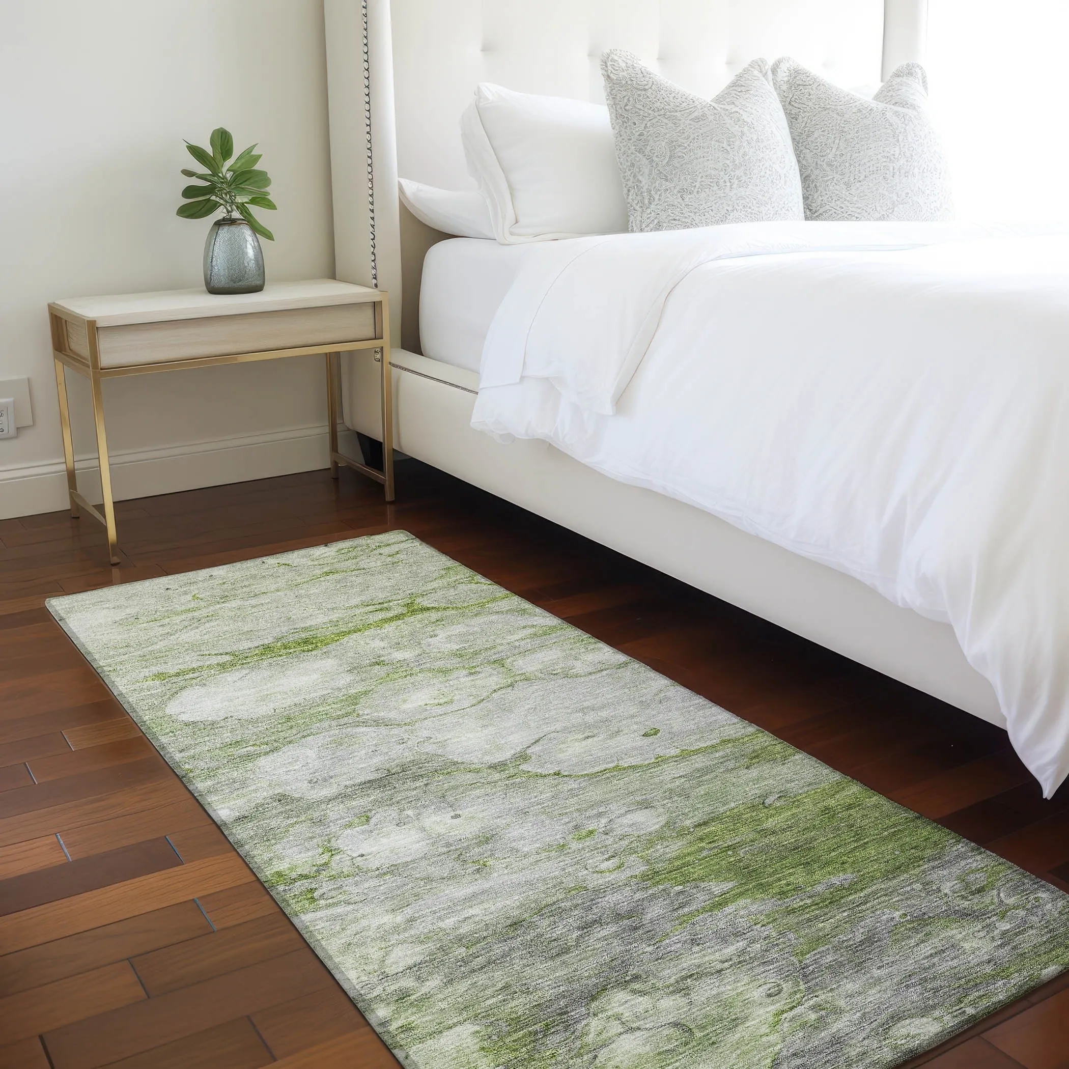 Machine Washable Indoor/ Outdoor Chantille Modern Abstract Rug