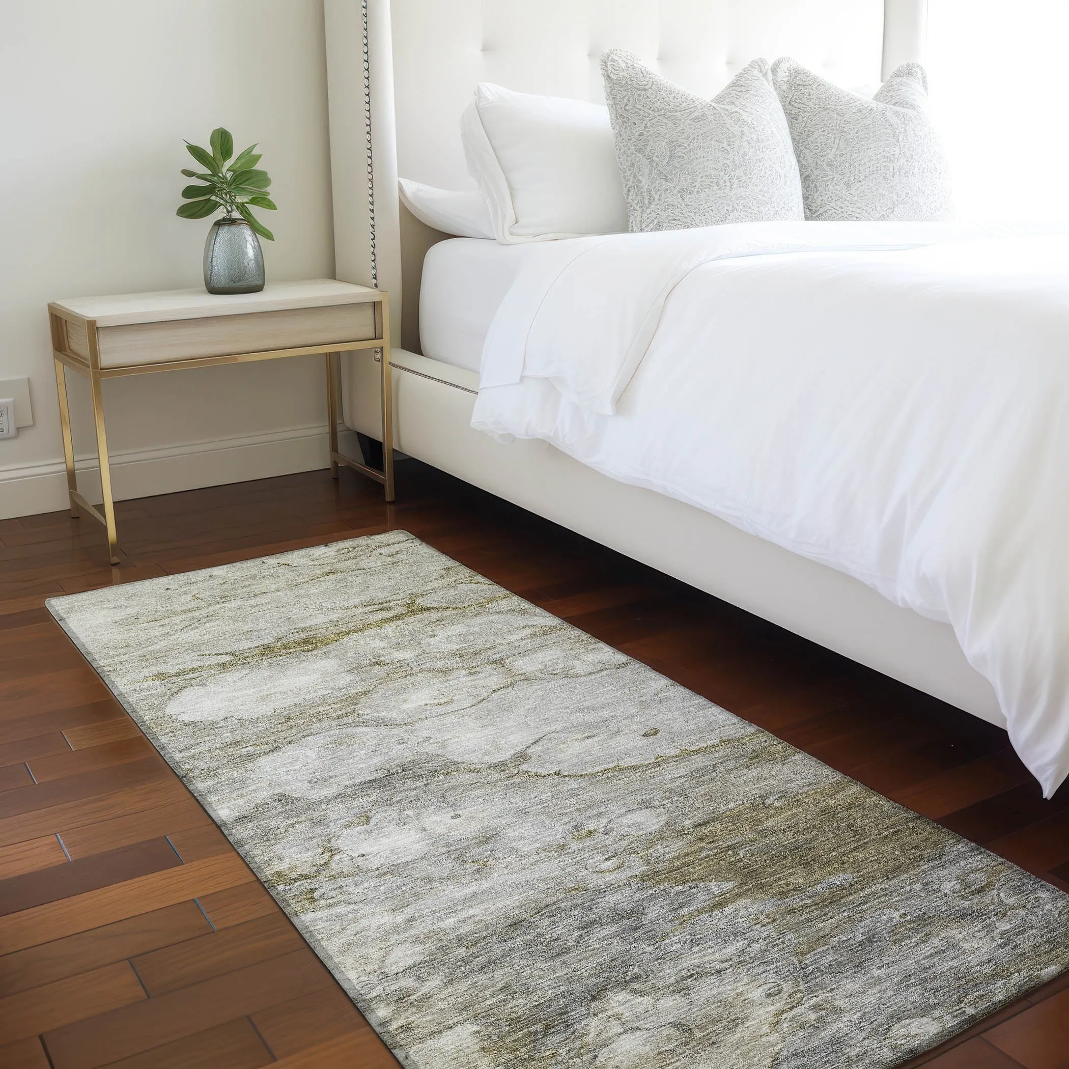 Machine Washable Indoor/ Outdoor Chantille Modern Abstract Rug