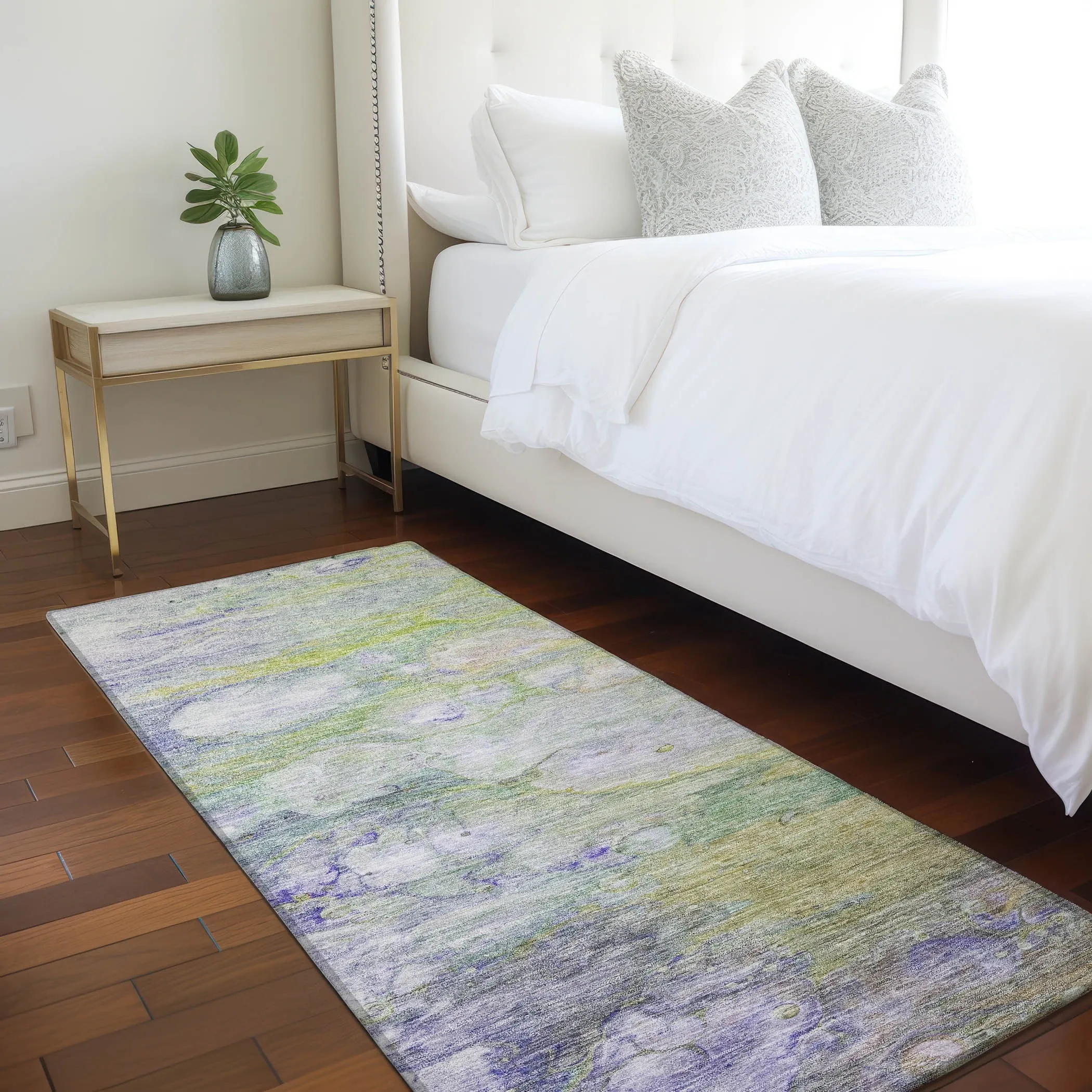 Machine Washable Indoor/ Outdoor Chantille Modern Abstract Rug