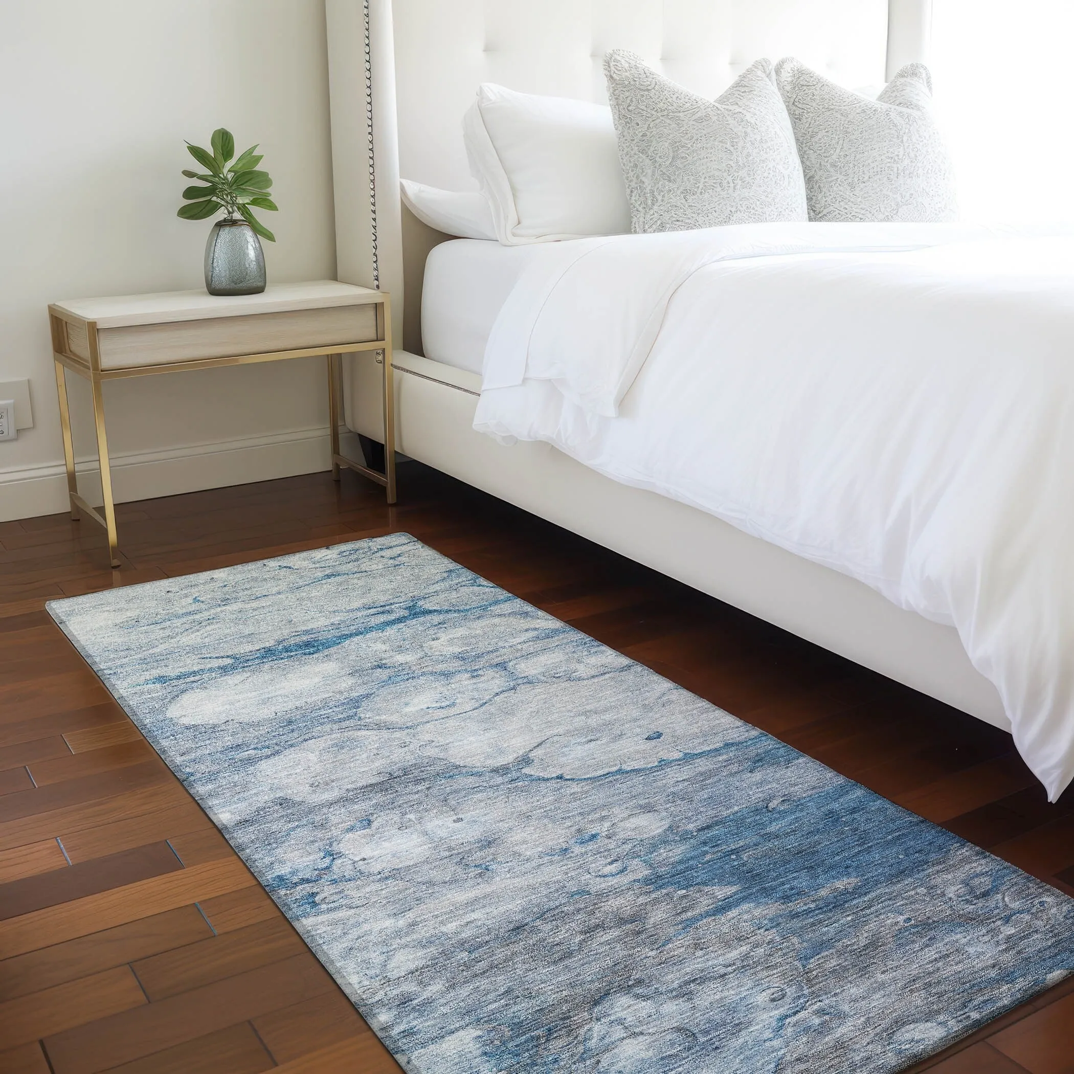 Machine Washable Indoor/ Outdoor Chantille Modern Abstract Rug