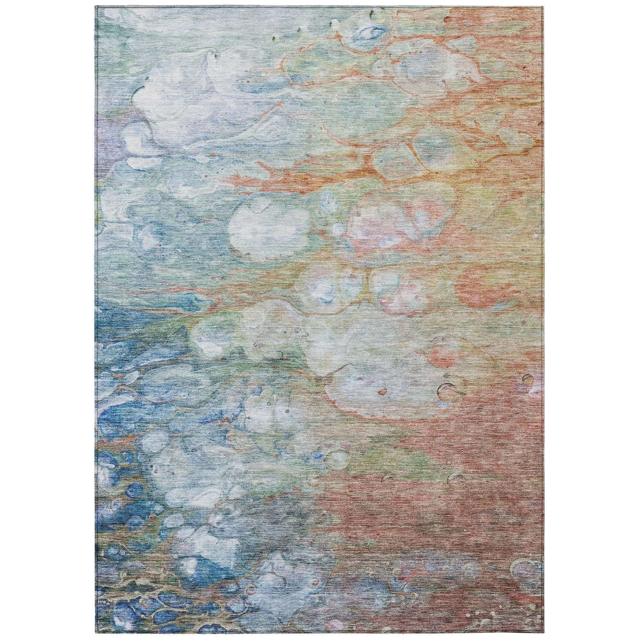 Machine Washable Indoor/ Outdoor Chantille Modern Abstract Rug