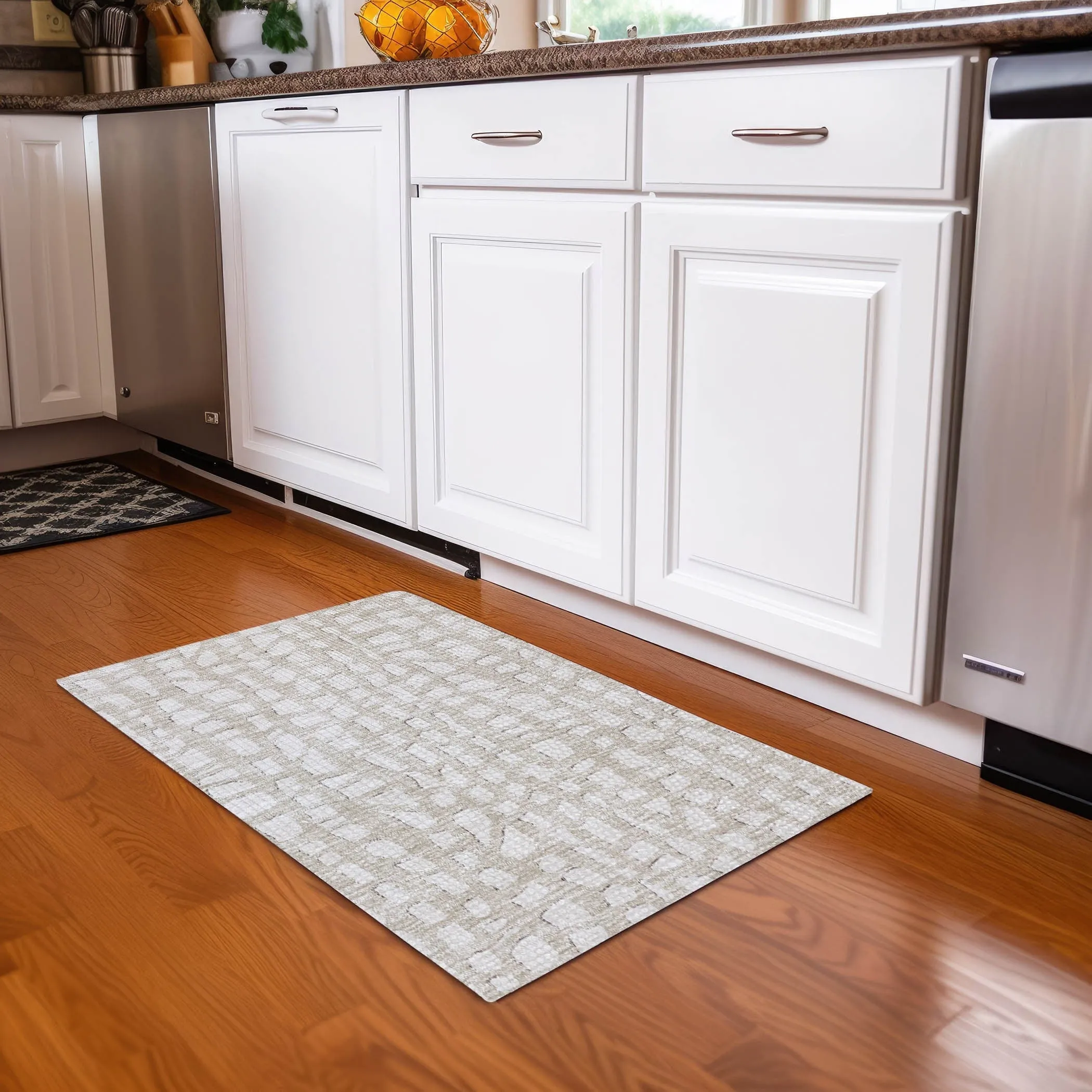 Machine Washable Indoor/ Outdoor Chantille Modern Abstract Rug