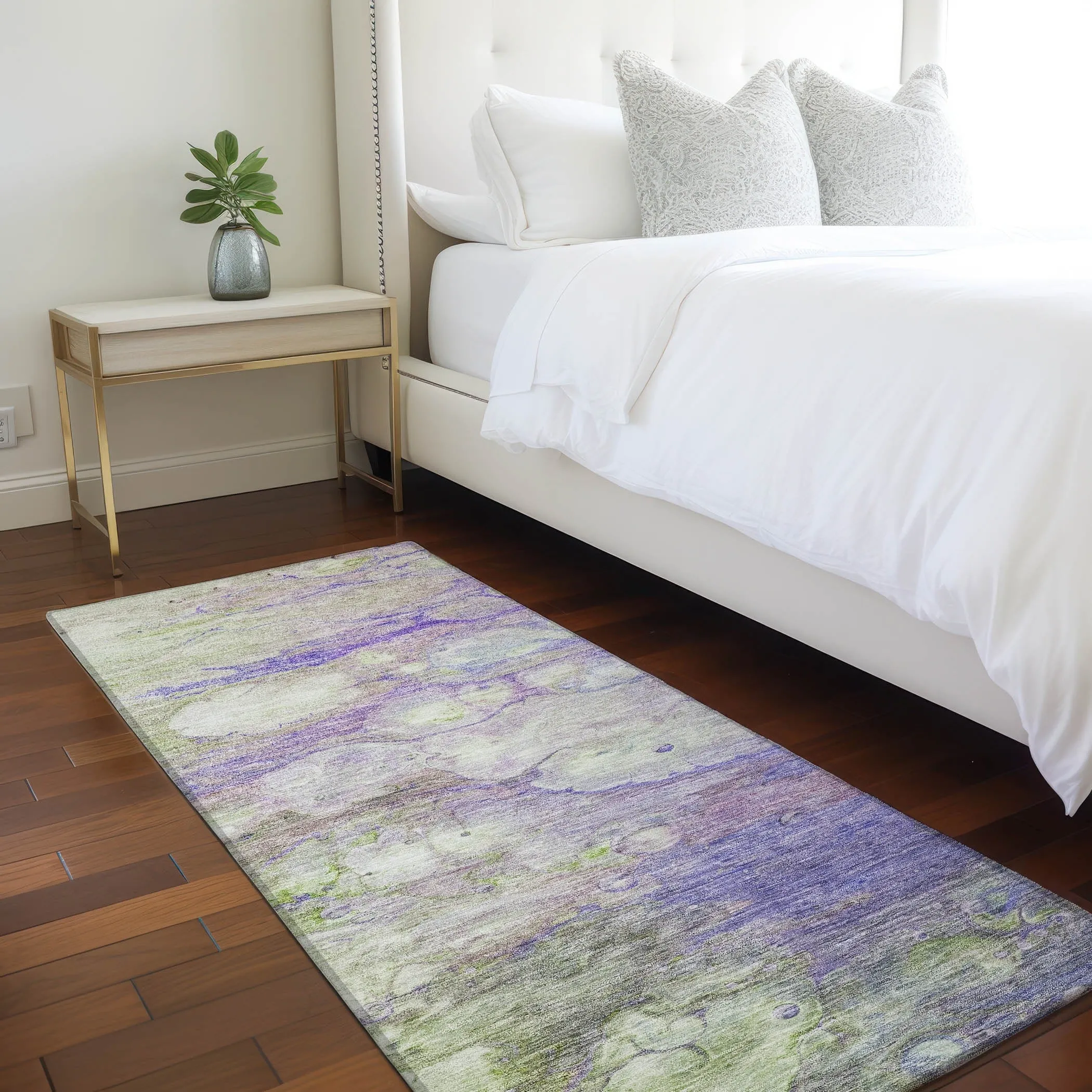 Machine Washable Indoor/ Outdoor Chantille Modern Abstract Rug