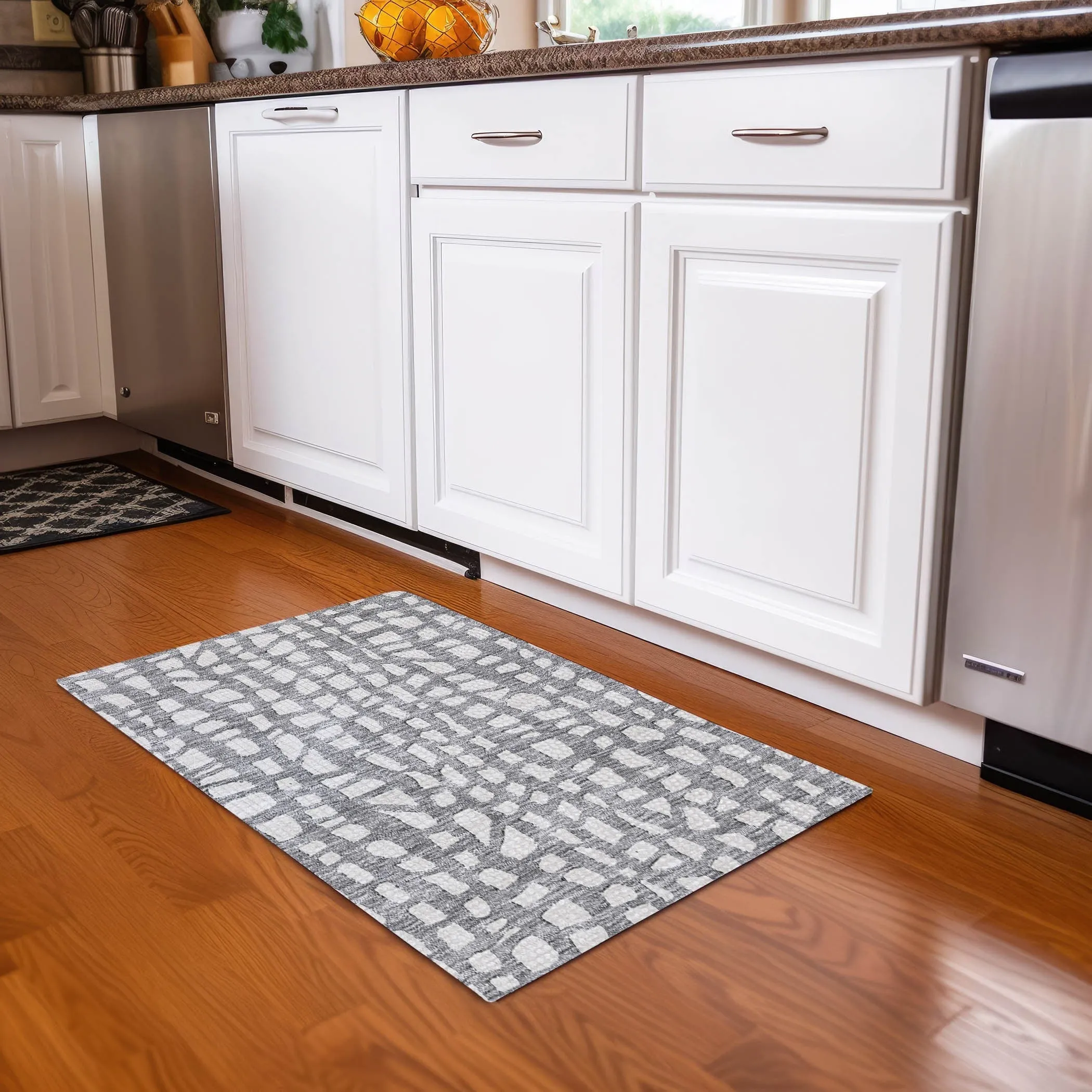 Machine Washable Indoor/ Outdoor Chantille Modern Abstract Rug