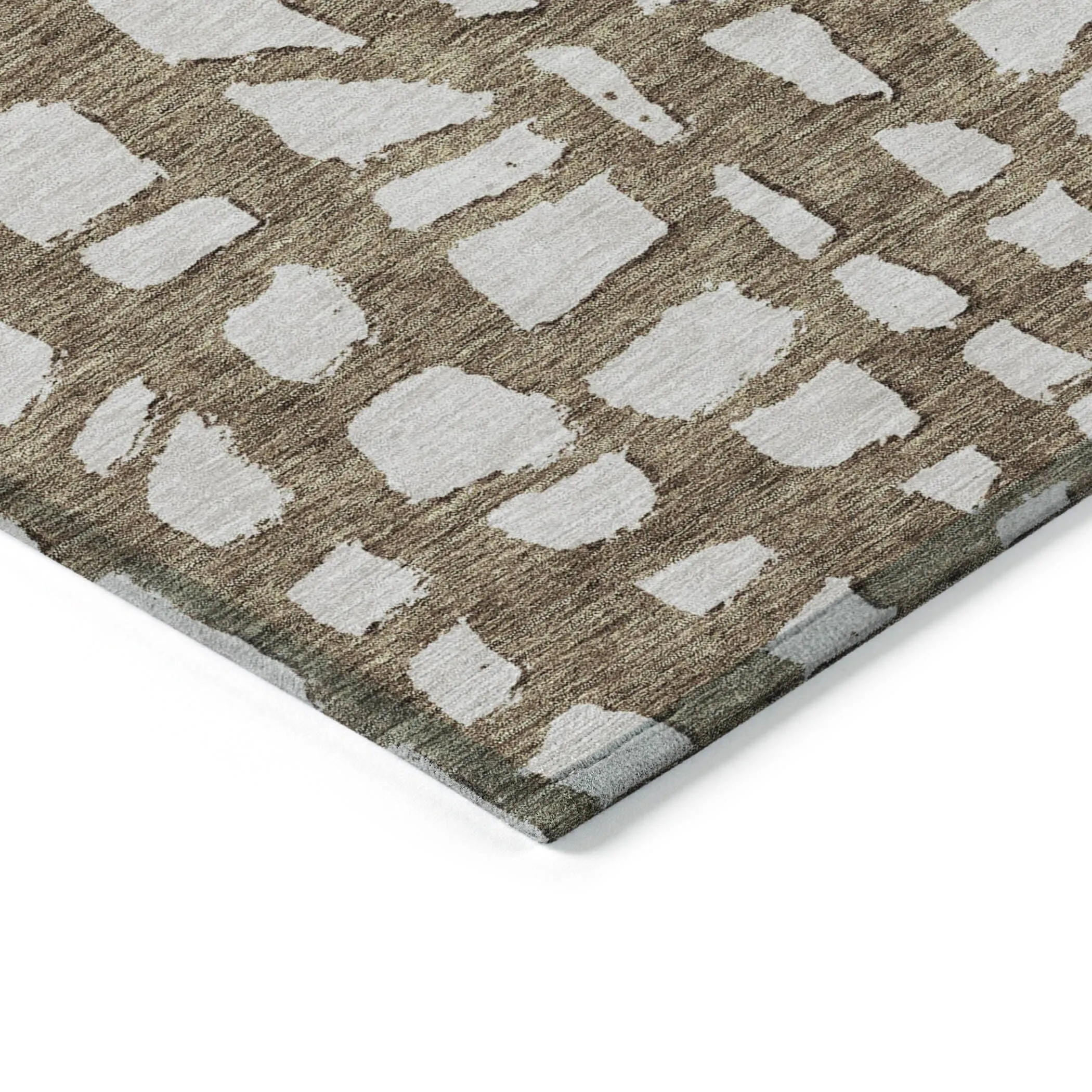 Machine Washable Indoor/ Outdoor Chantille Modern Abstract Rug
