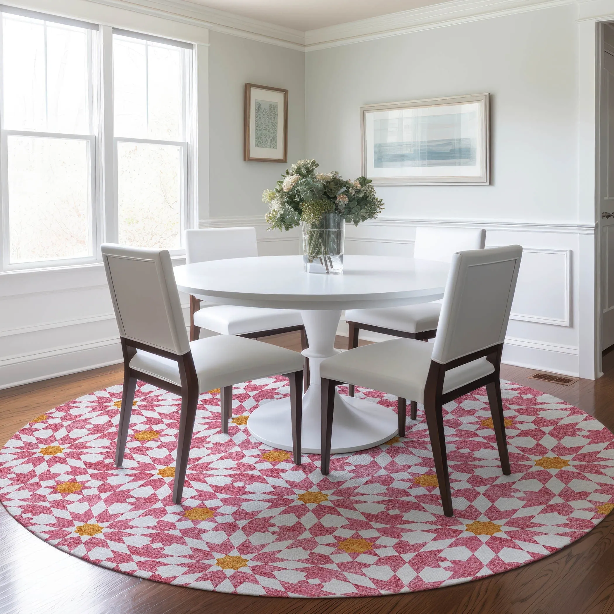 Machine Washable Indoor/ Outdoor Chantille Modern Boho Rug