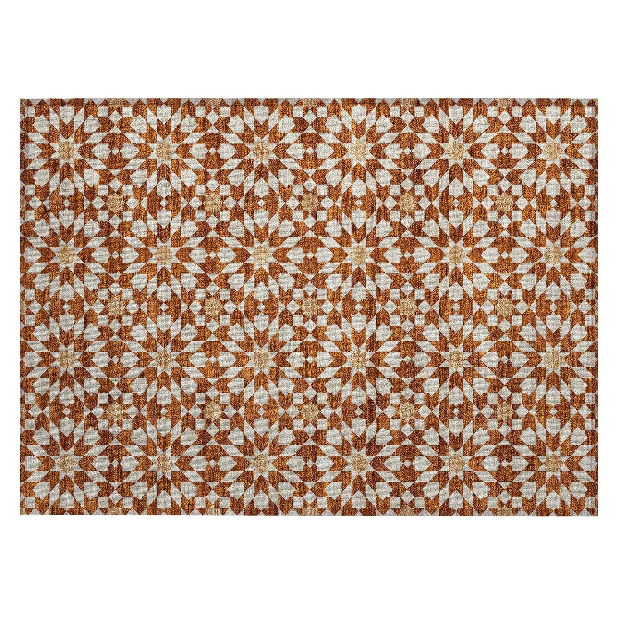 Machine Washable Indoor/ Outdoor Chantille Modern Boho Rug