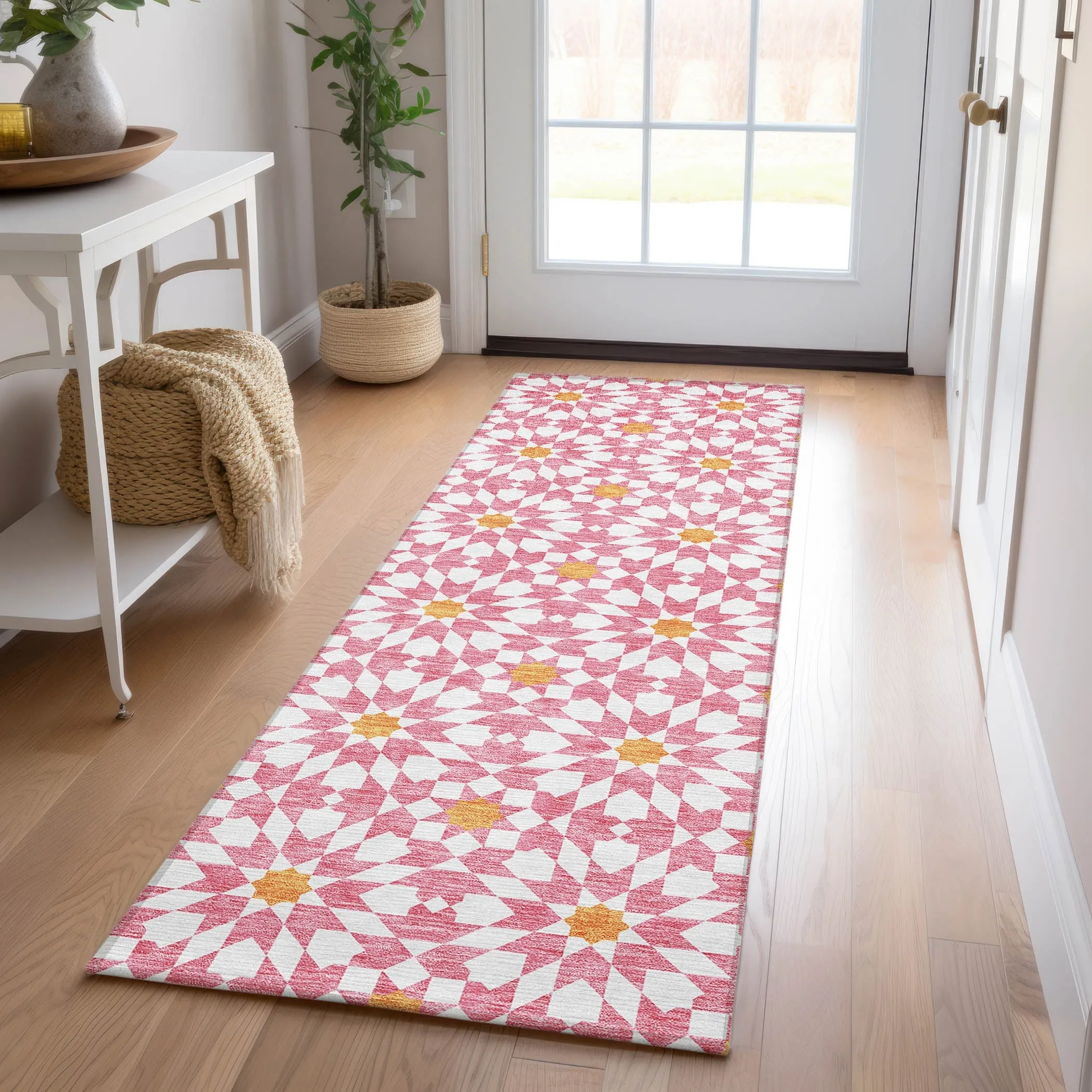 Machine Washable Indoor/ Outdoor Chantille Modern Boho Rug
