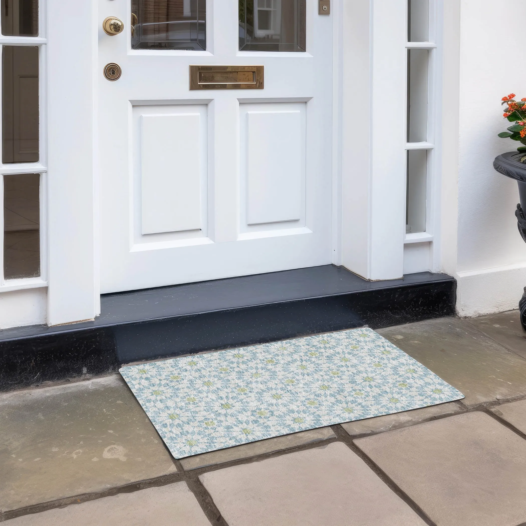 Machine Washable Indoor/ Outdoor Chantille Modern Boho Rug