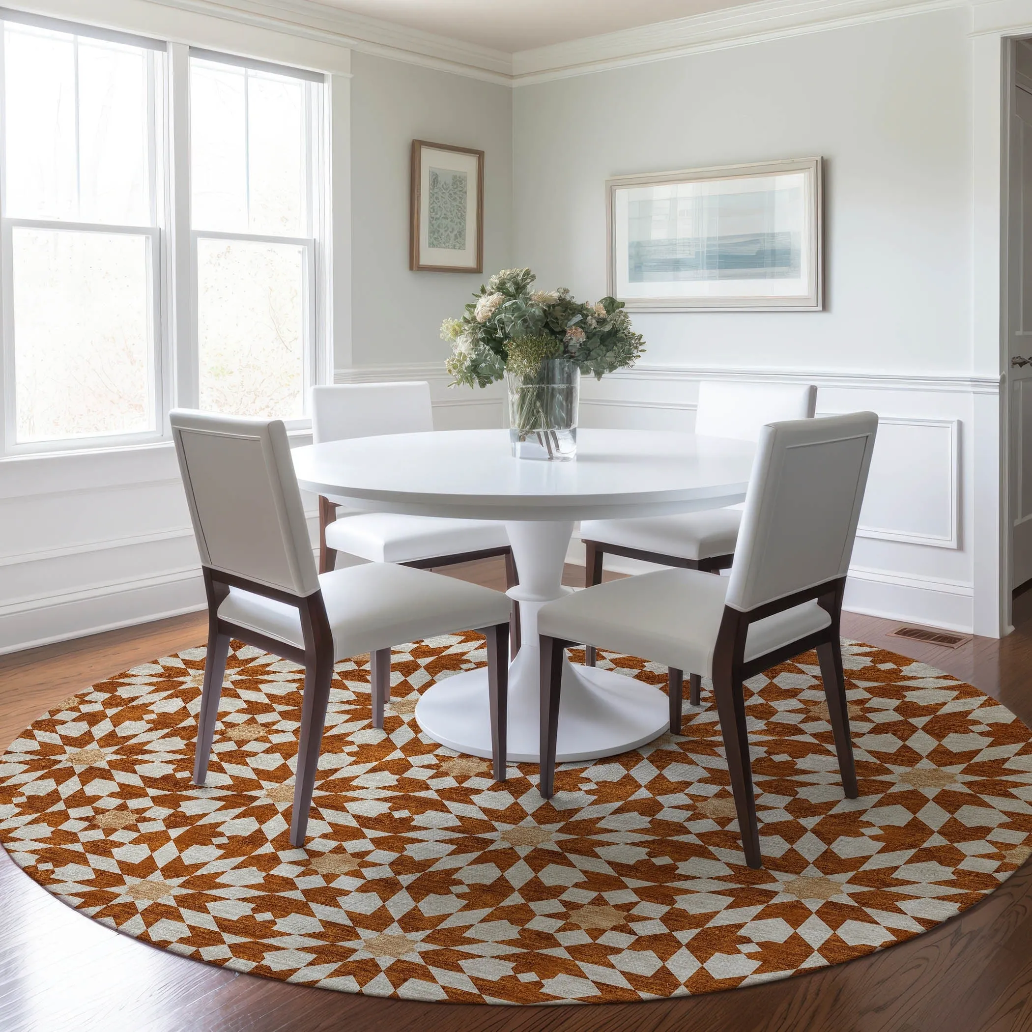 Machine Washable Indoor/ Outdoor Chantille Modern Boho Rug