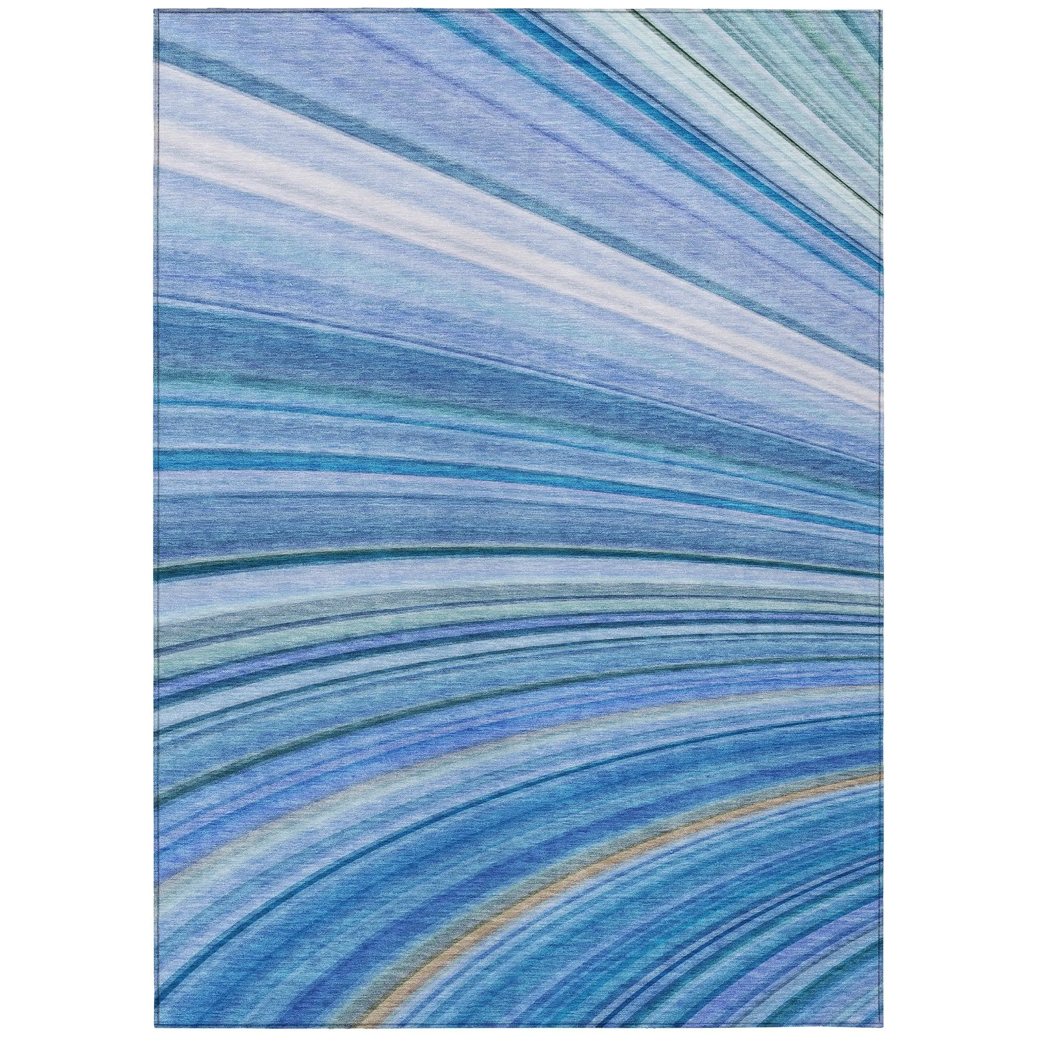 Machine Washable Indoor/ Outdoor Chantille Modern Burst Rug