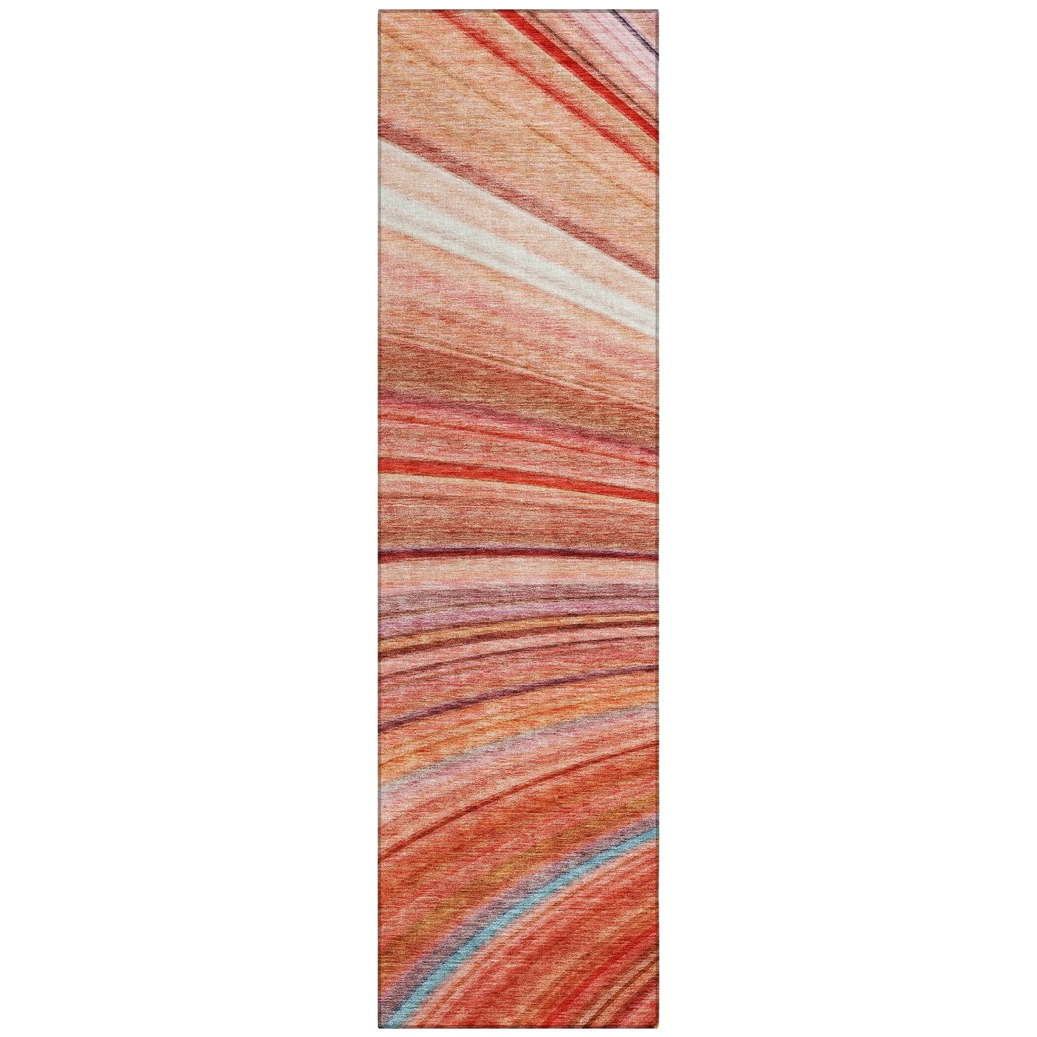Machine Washable Indoor/ Outdoor Chantille Modern Burst Rug