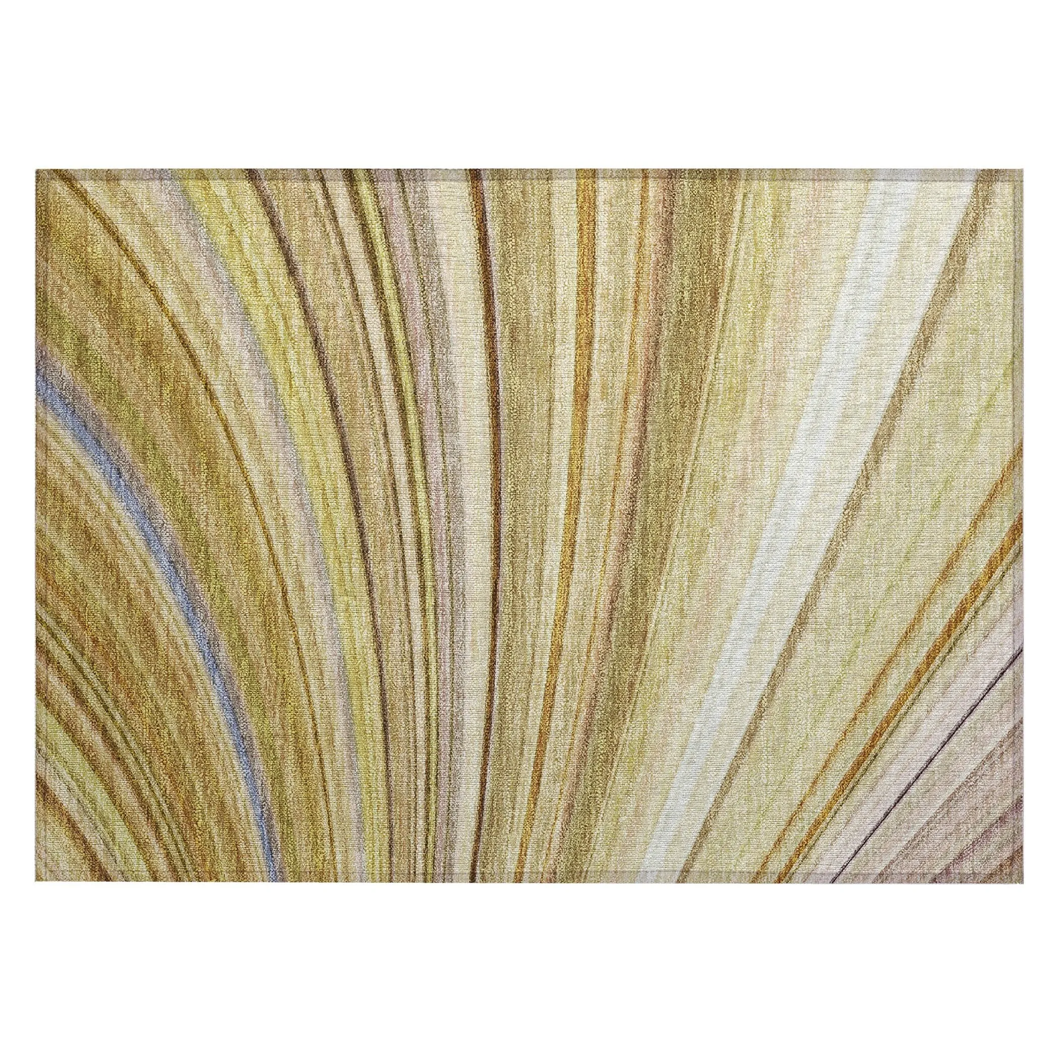 Machine Washable Indoor/ Outdoor Chantille Modern Burst Rug