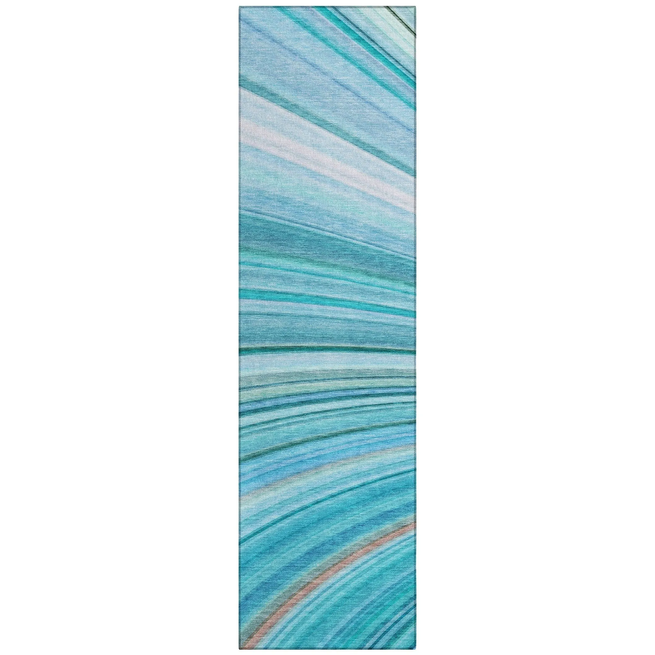 Machine Washable Indoor/ Outdoor Chantille Modern Burst Rug