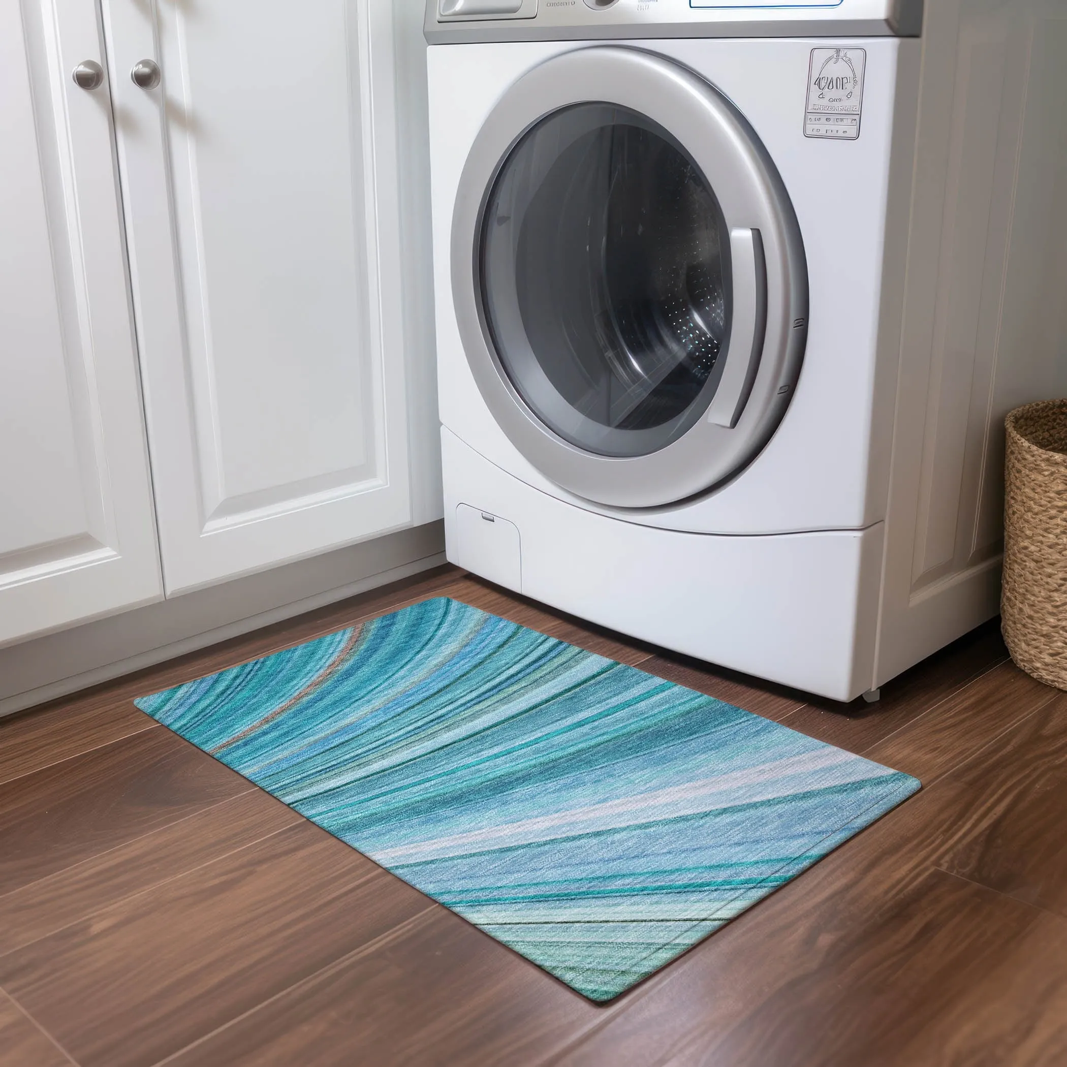 Machine Washable Indoor/ Outdoor Chantille Modern Burst Rug