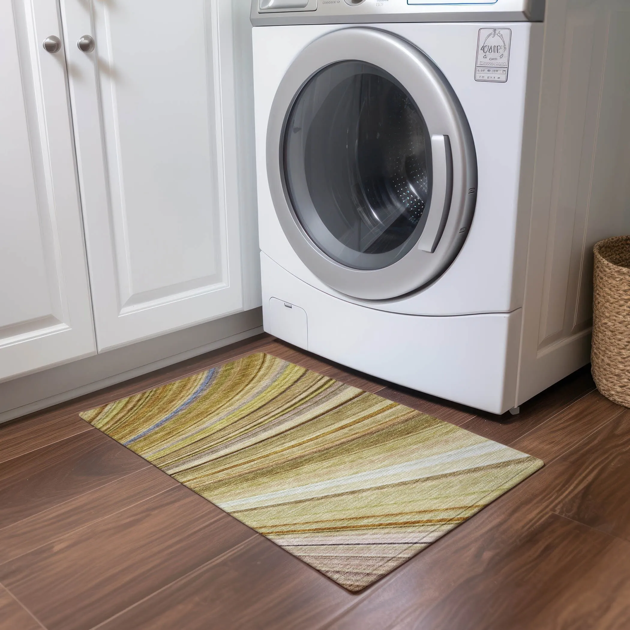 Machine Washable Indoor/ Outdoor Chantille Modern Burst Rug