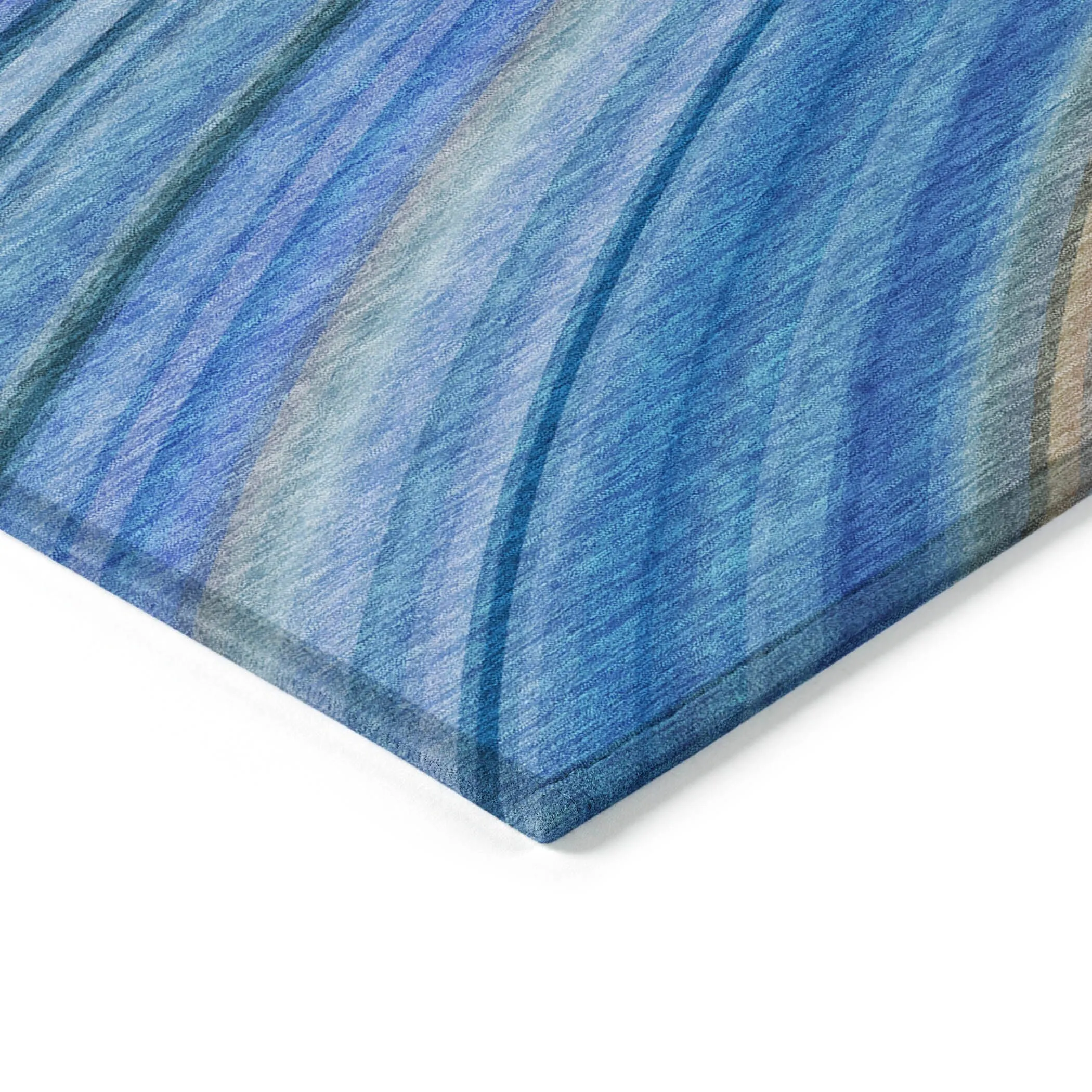 Machine Washable Indoor/ Outdoor Chantille Modern Burst Rug